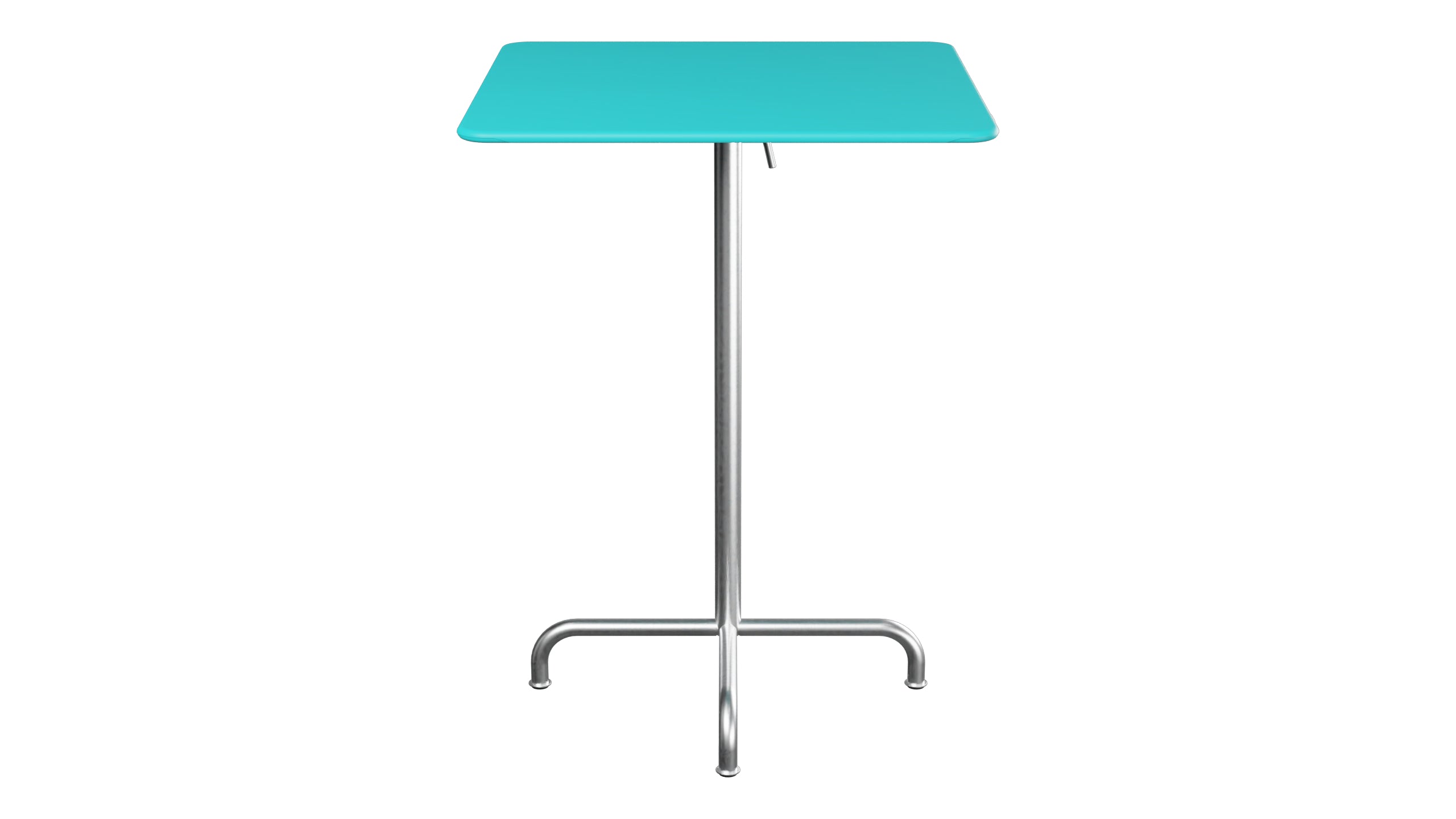 Rigi Metall-Stehtisch Outdoor 80x80 / 110 klappbar in Türkis präsentiert im Onlineshop von KAQTU Design AG. Hochtisch Outdoor ist von Schaffner