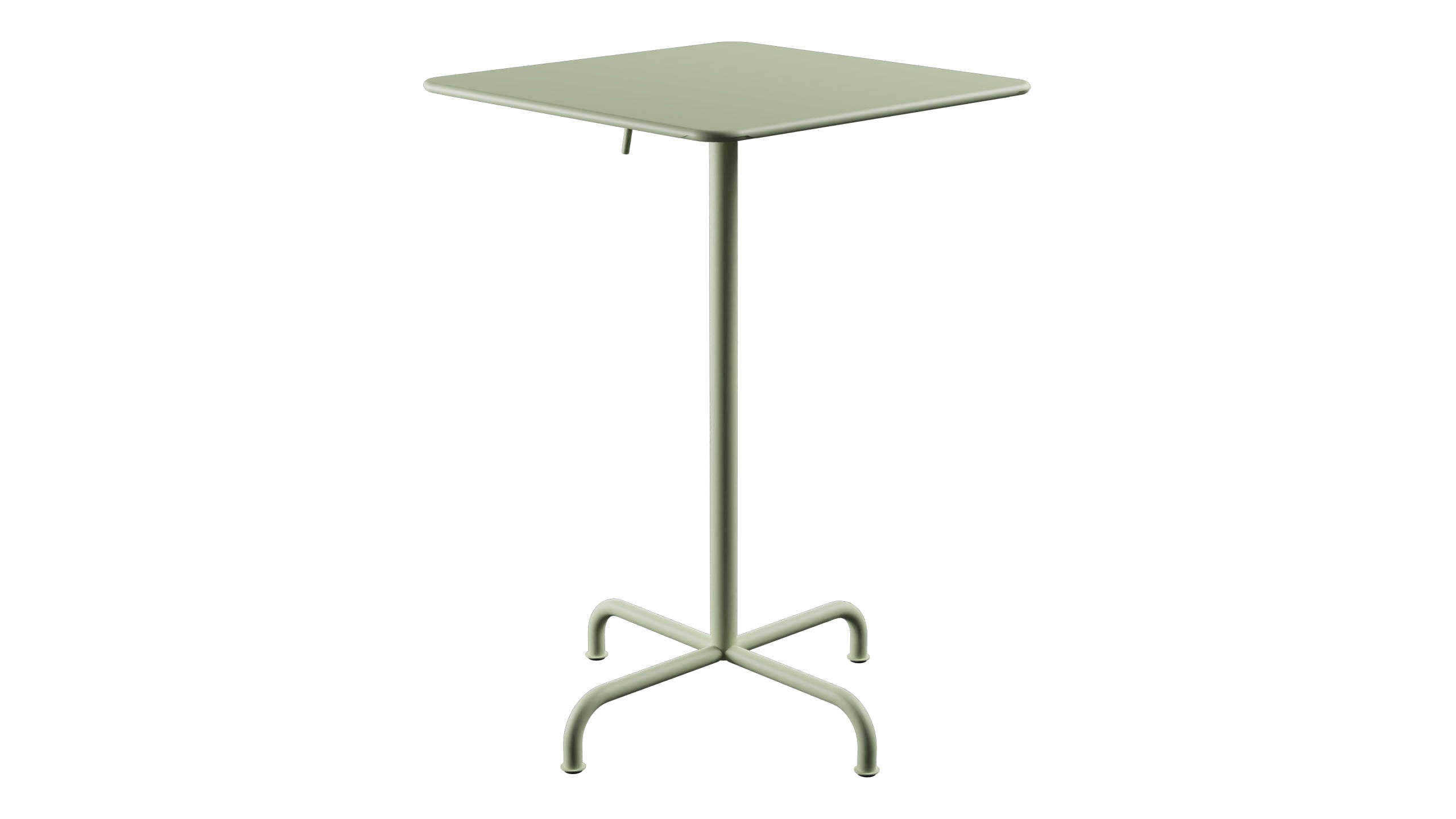 Rigi Metall-Stehtisch Outdoor 70x70 / 110 klappbar in Pastellgrün präsentiert im Onlineshop von KAQTU Design AG. Hochtisch Outdoor ist von Schaffner