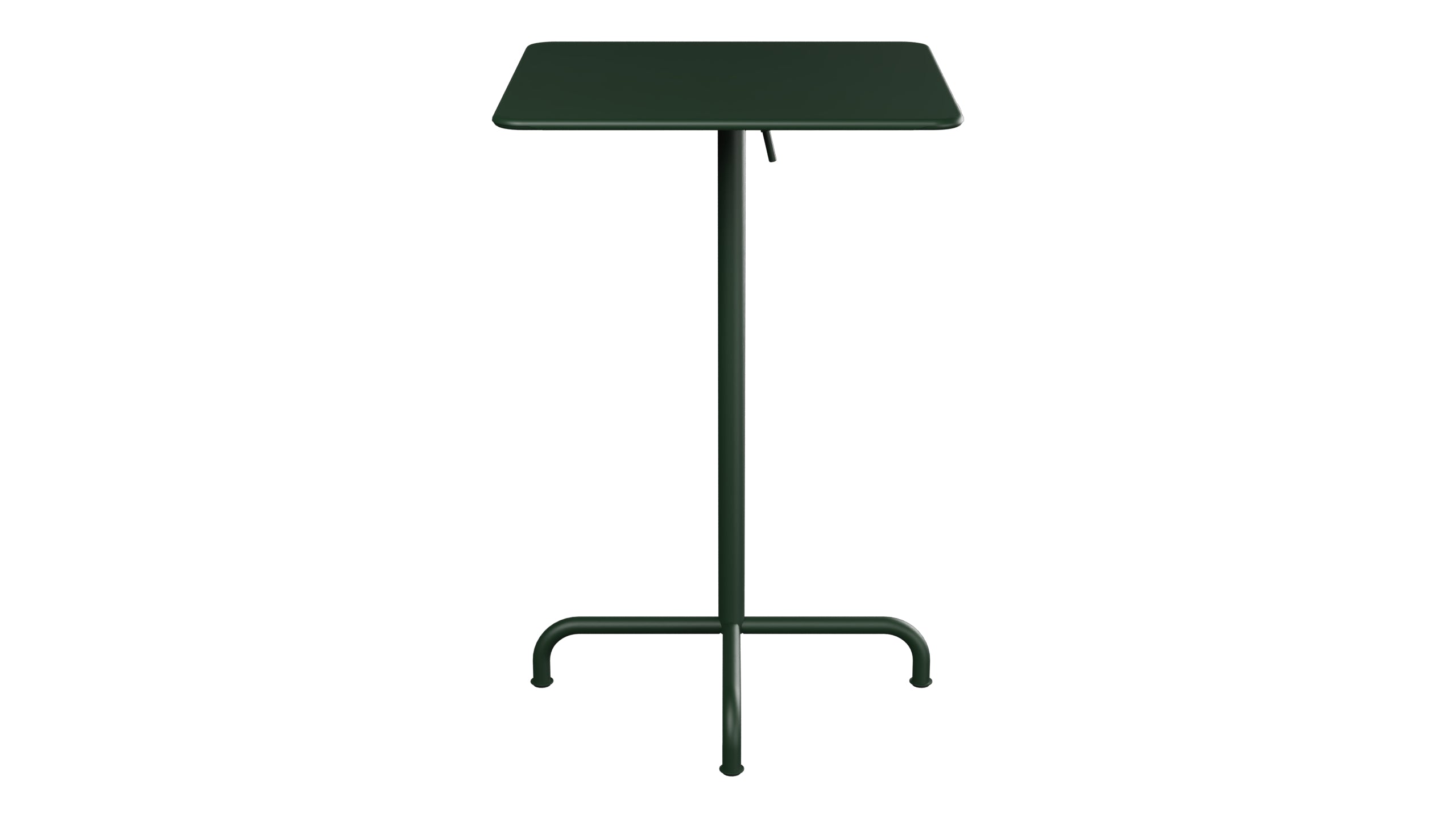 Rigi Metall-Stehtisch Outdoor 70x70 / 110 klappbar in Tannengrün präsentiert im Onlineshop von KAQTU Design AG. Hochtisch Outdoor ist von Schaffner