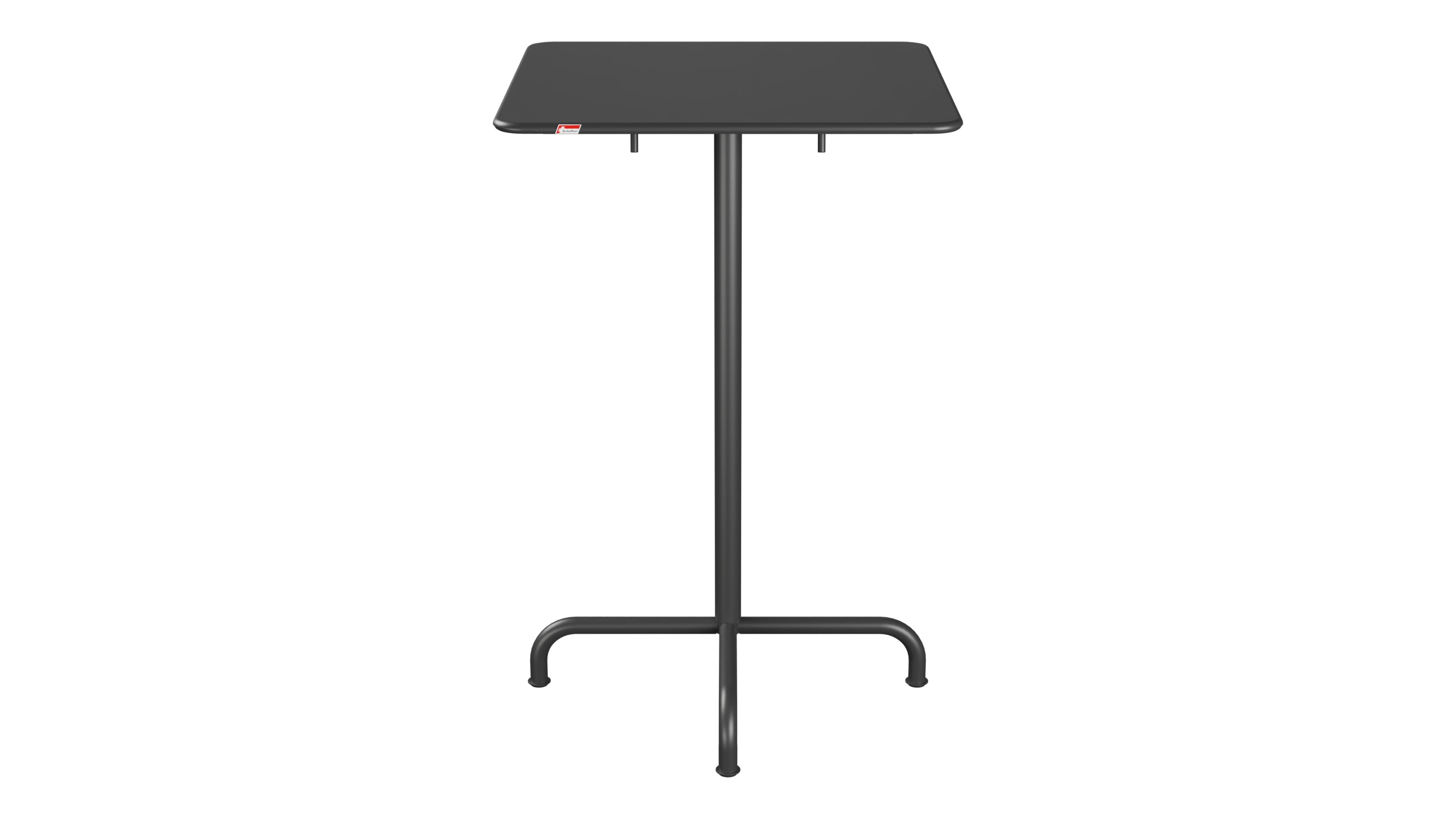 Rigi Metall-Stehtisch Outdoor 70x70 / 110 klappbar in Anthrazit präsentiert im Onlineshop von KAQTU Design AG. Hochtisch Outdoor ist von Schaffner