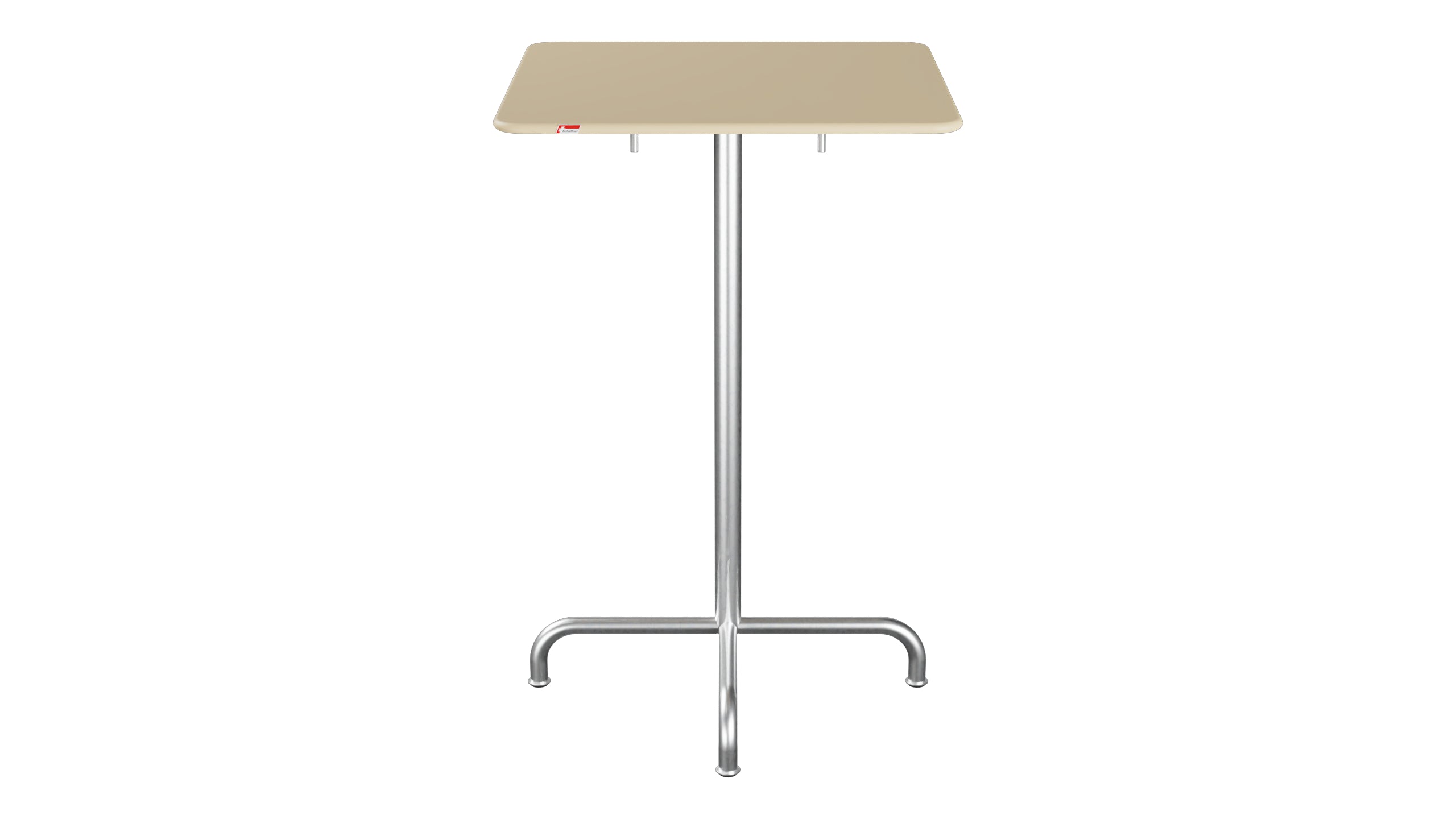 Rigi Metall-Stehtisch Outdoor 70x70 / 110 klappbar in Pastellbraun präsentiert im Onlineshop von KAQTU Design AG. Hochtisch Outdoor ist von Schaffner
