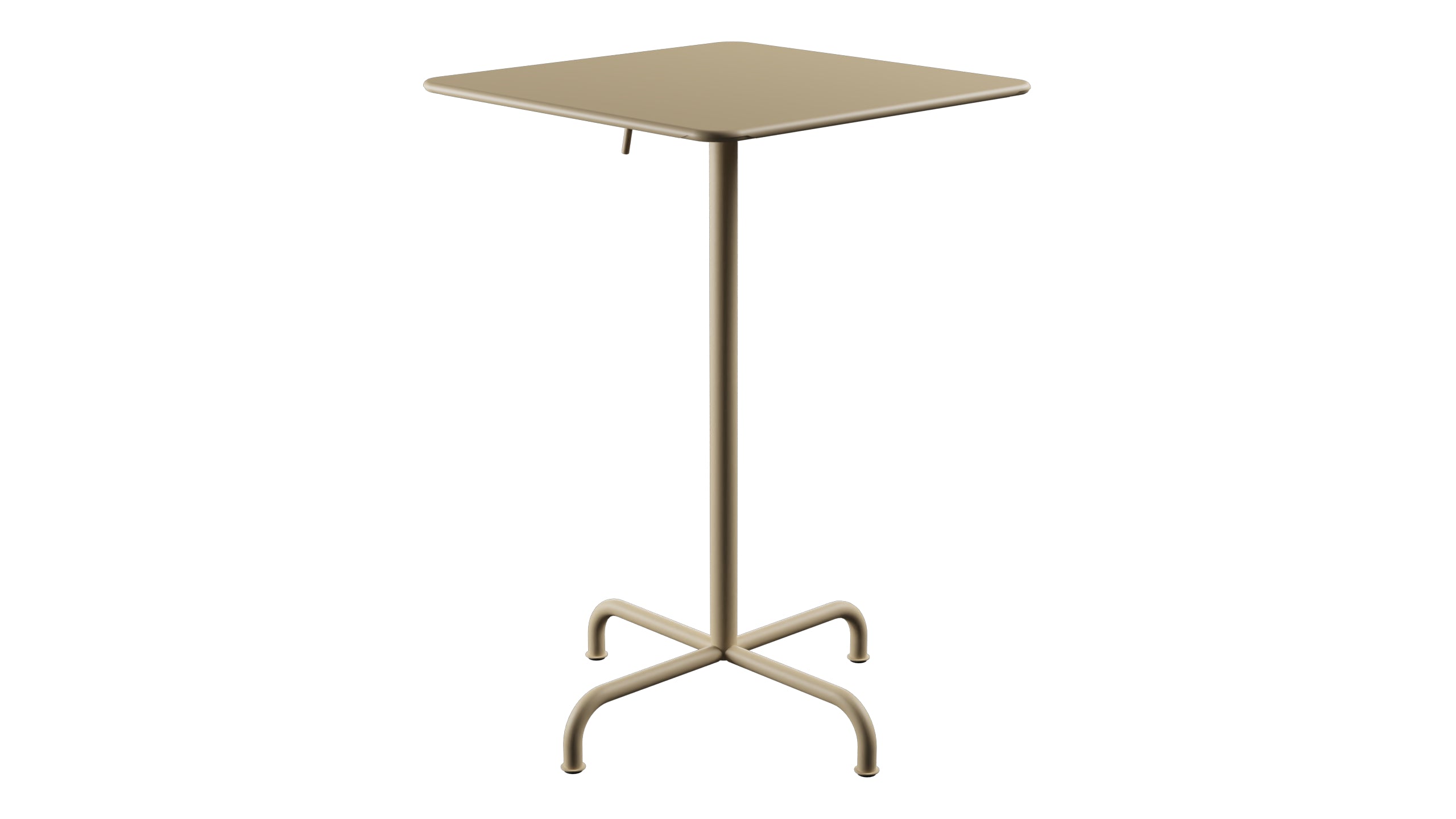 Rigi Metall-Stehtisch Outdoor 70x70 / 110 klappbar in Pastellbraun präsentiert im Onlineshop von KAQTU Design AG. Hochtisch Outdoor ist von Schaffner