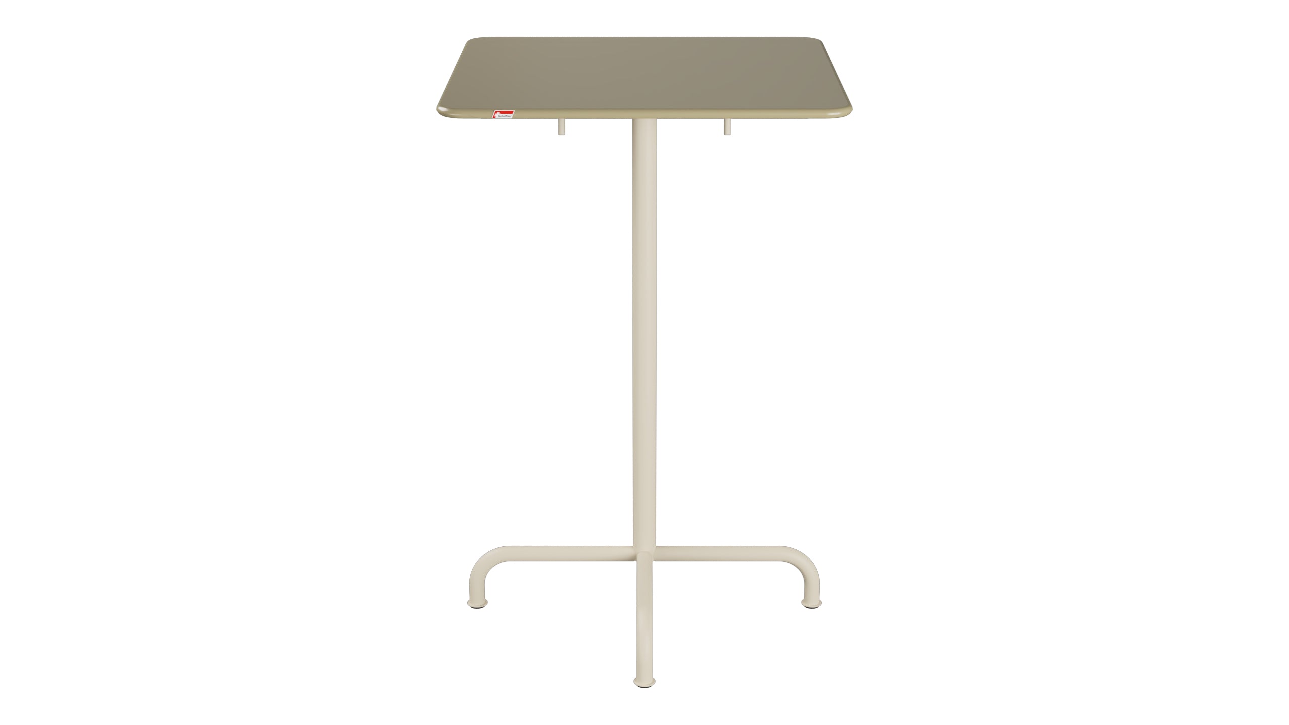 Rigi Metall-Stehtisch Outdoor 70x70 / 110 klappbar in Champagner präsentiert im Onlineshop von KAQTU Design AG. Hochtisch Outdoor ist von Schaffner