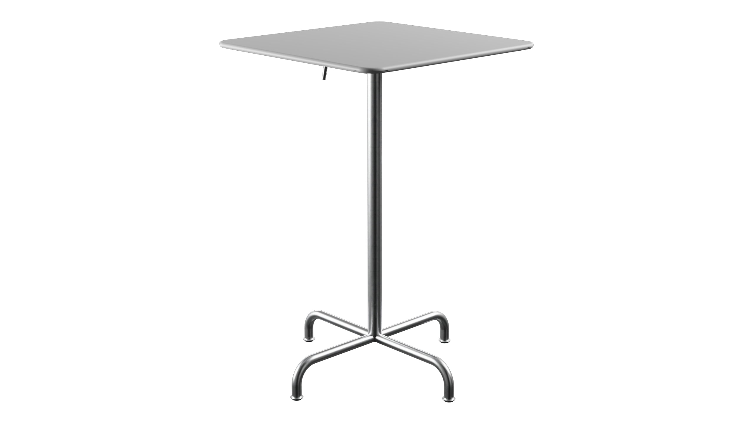 Rigi Metall-Stehtisch Outdoor 70x70 / 110 klappbar in Weiss präsentiert im Onlineshop von KAQTU Design AG. Hochtisch Outdoor ist von Schaffner
