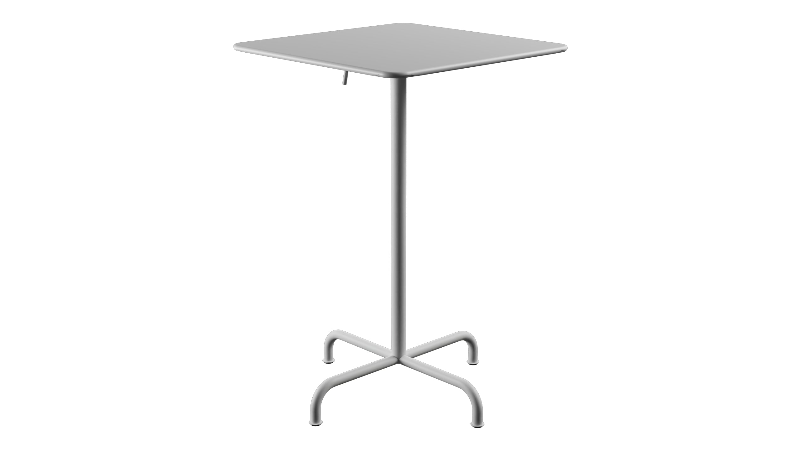 Rigi Metall-Stehtisch Outdoor 70x70 / 110 klappbar in Weiss präsentiert im Onlineshop von KAQTU Design AG. Hochtisch Outdoor ist von Schaffner