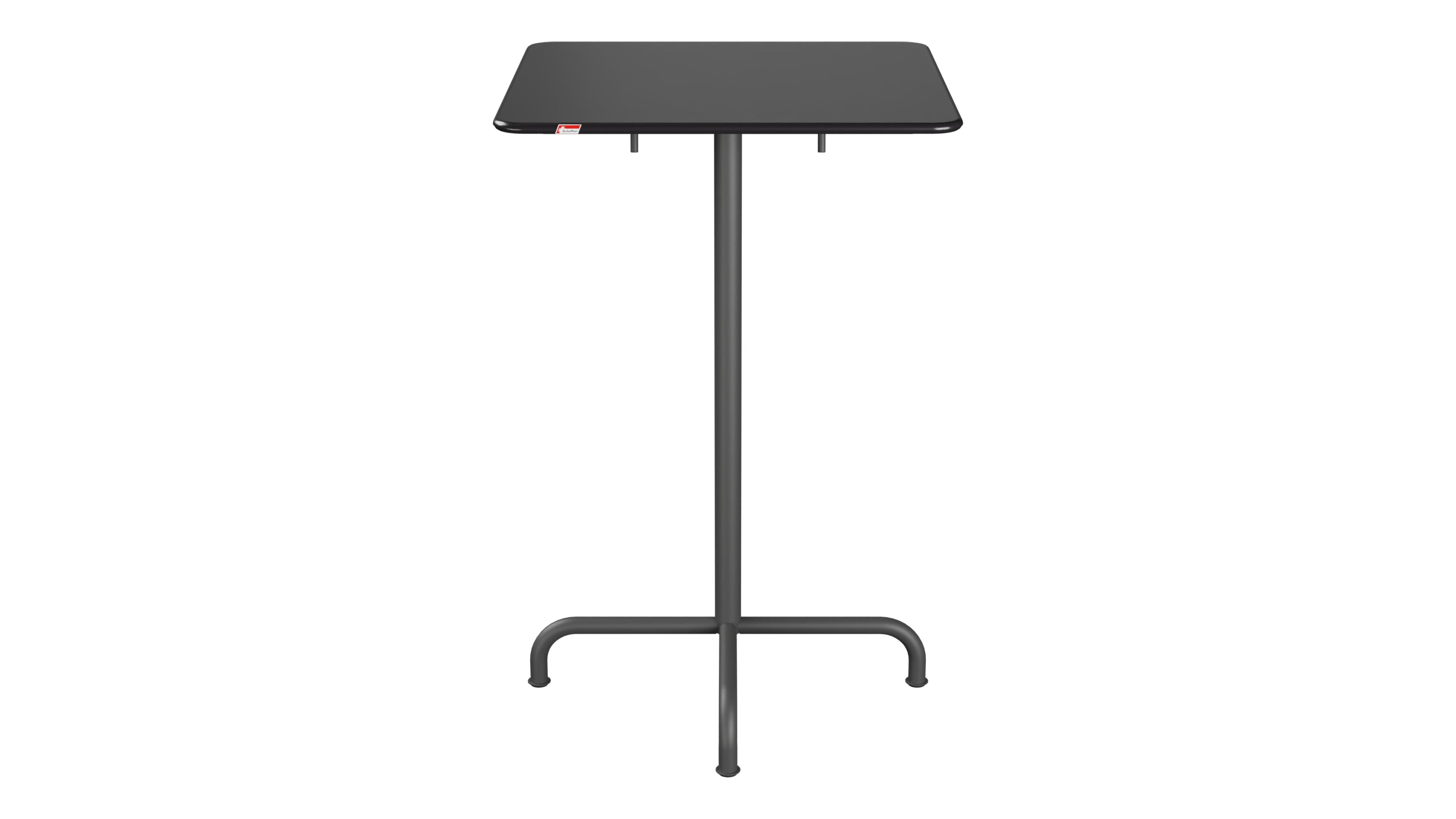 Rigi Metall-Stehtisch Outdoor 70x70 / 110 klappbar in Schwarz präsentiert im Onlineshop von KAQTU Design AG. Hochtisch Outdoor ist von Schaffner