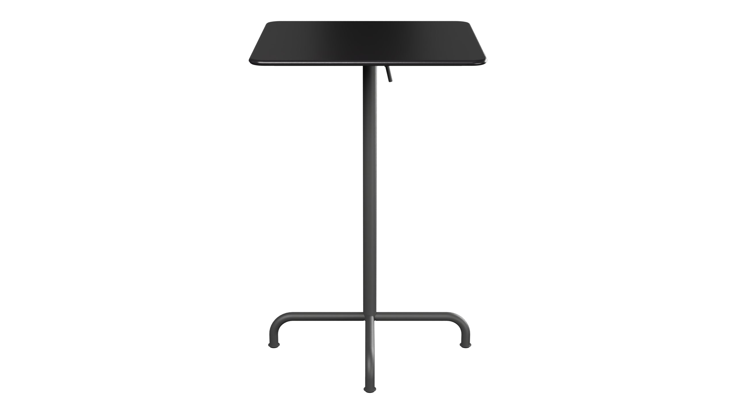 Rigi Metall-Stehtisch Outdoor 70x70 / 110 klappbar in Schwarz präsentiert im Onlineshop von KAQTU Design AG. Hochtisch Outdoor ist von Schaffner