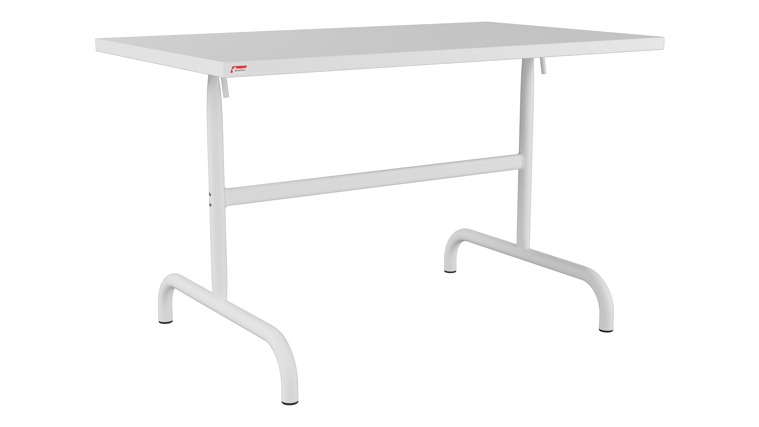 Säntis Metall-Gartentisch 117x70 klappbar in Weiss präsentiert im Onlineshop von KAQTU Design AG. Gartentisch ist von Schaffner