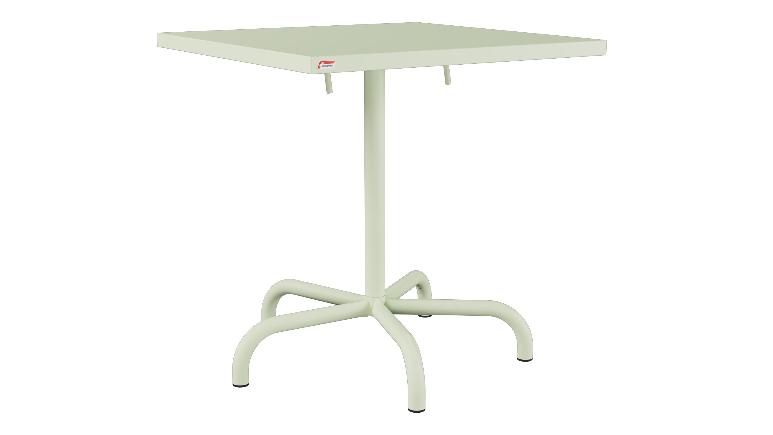 Säntis Metall-Gartentisch 70x70 klappbar in Pastellgrün präsentiert im Onlineshop von KAQTU Design AG. Gartentisch ist von Schaffner