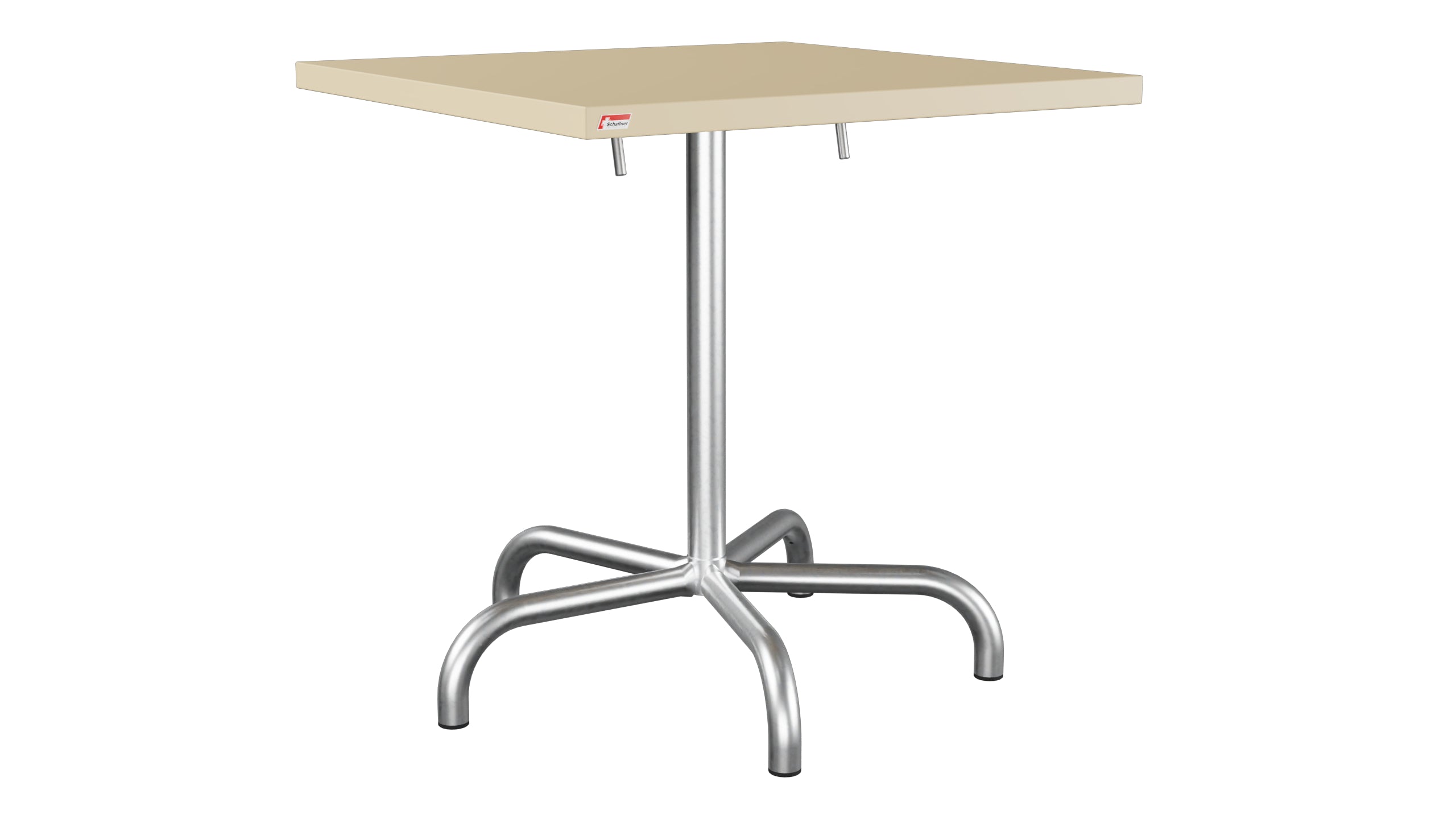 Säntis Metall-Gartentisch 70x70 klappbar in Pastellbraun präsentiert im Onlineshop von KAQTU Design AG. Gartentisch ist von Schaffner