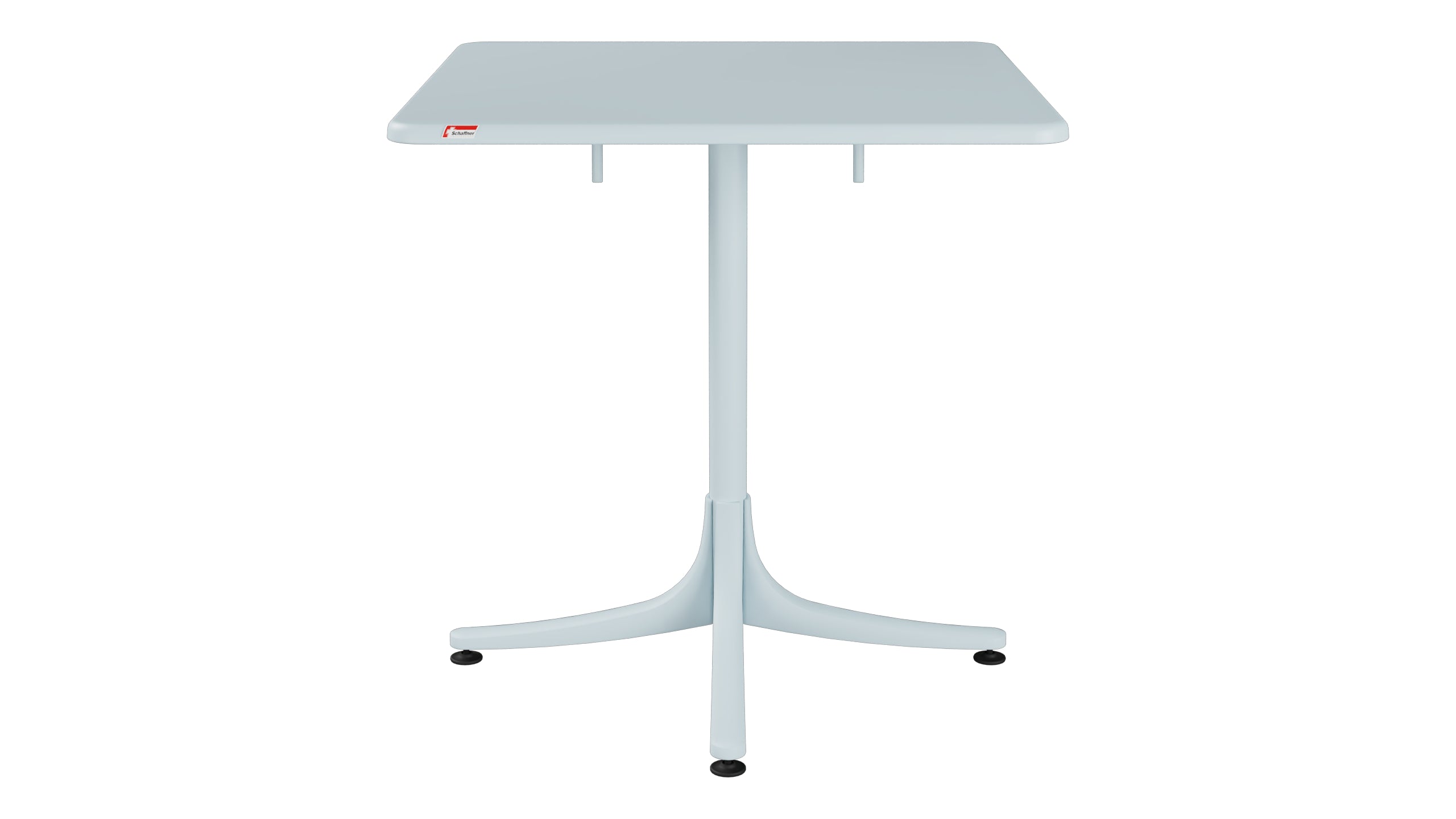 Schaffhausen Glasfaser-Gartentisch 70x70 klappbar in Pastellblau präsentiert im Onlineshop von KAQTU Design AG. Gartentisch ist von Schaffner