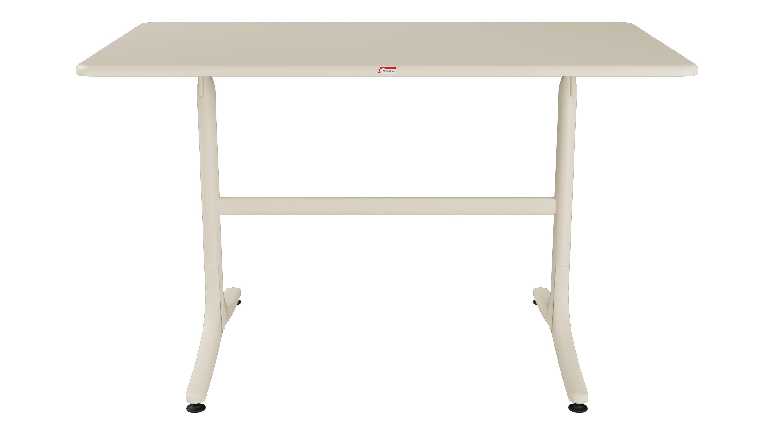Schaffhausen Glasfaser-Gartentisch 120x70 klappbar in Pastellsand präsentiert im Onlineshop von KAQTU Design AG. Gartentisch ist von Schaffner