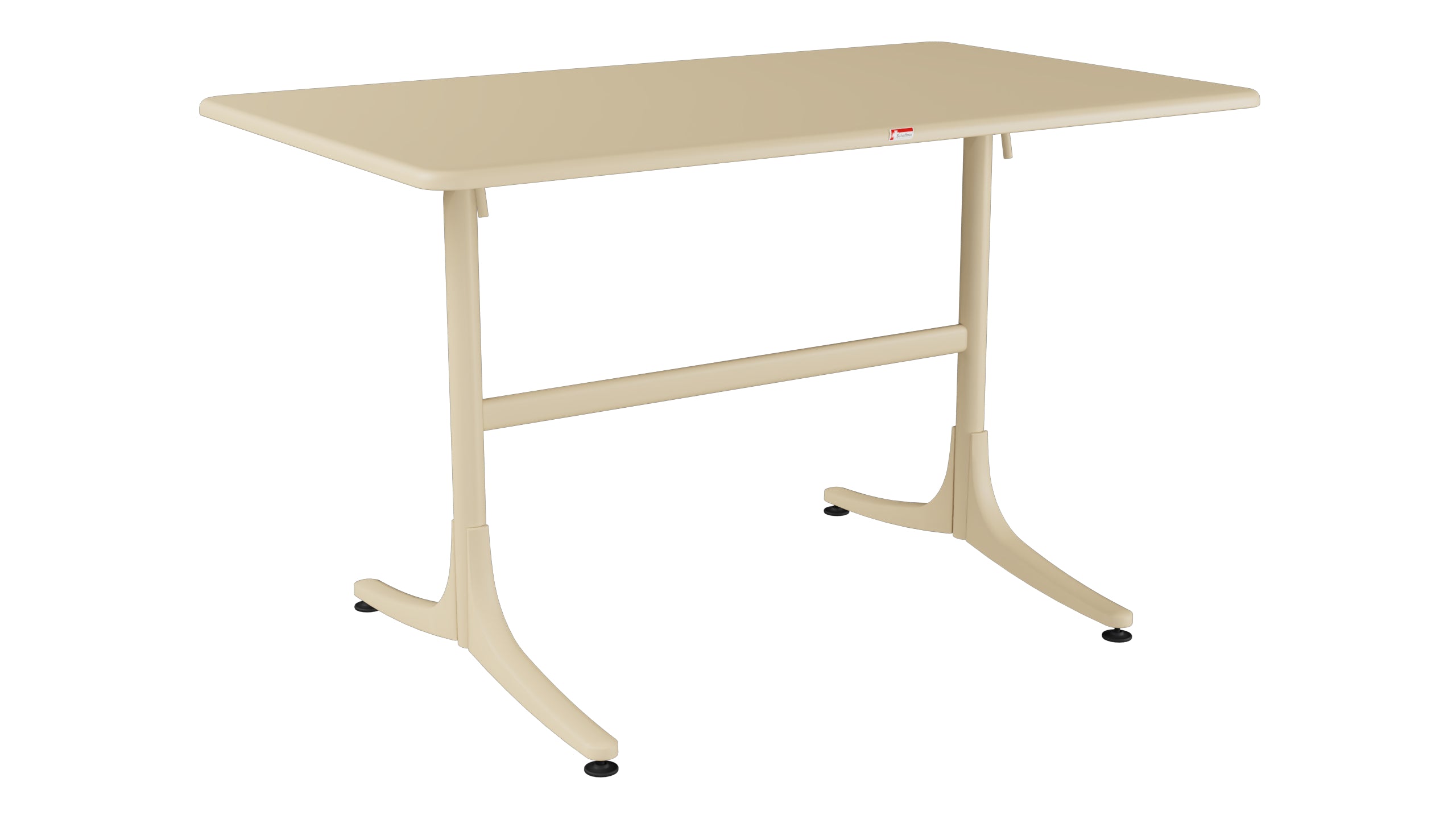 Schaffhausen Glasfaser-Gartentisch 120x70 klappbar in Pastellbraun präsentiert im Onlineshop von KAQTU Design AG. Gartentisch ist von Schaffner