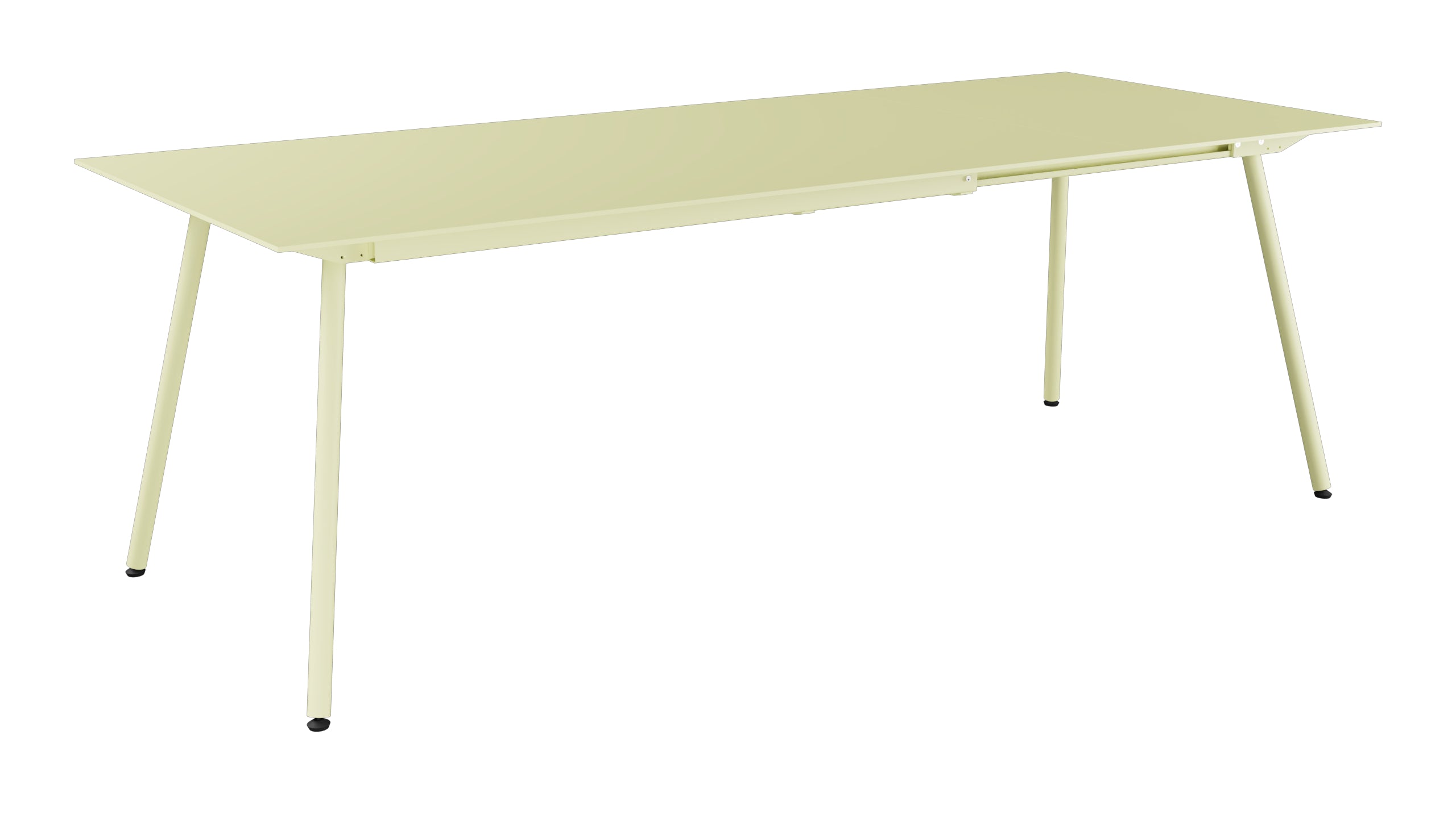 Locarno Glasfaser-Gartentisch 160/220x90 ausziehbar in Buchsbaumgelb präsentiert im Onlineshop von KAQTU Design AG. Gartentisch ist von Schaffner
