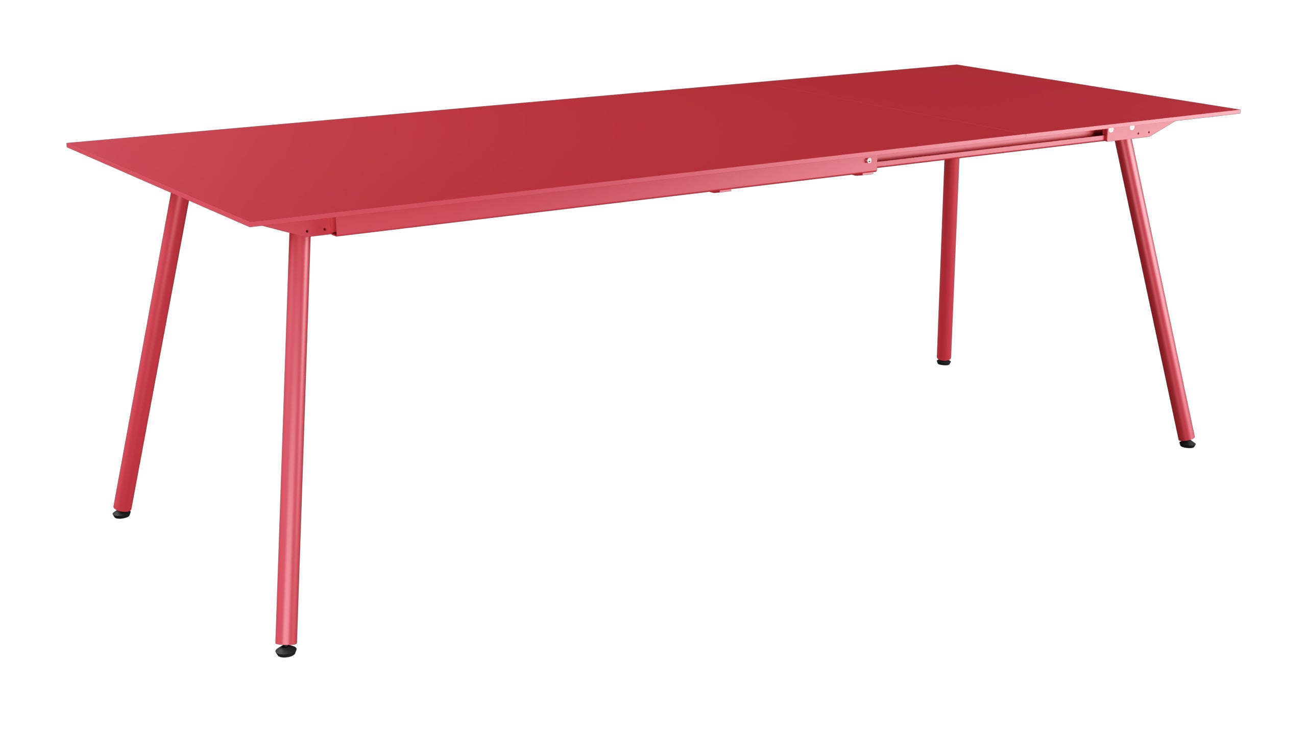 Locarno Glasfaser-Gartentisch 160/220x90 ausziehbar in Ahornrot präsentiert im Onlineshop von KAQTU Design AG. Gartentisch ist von Schaffner