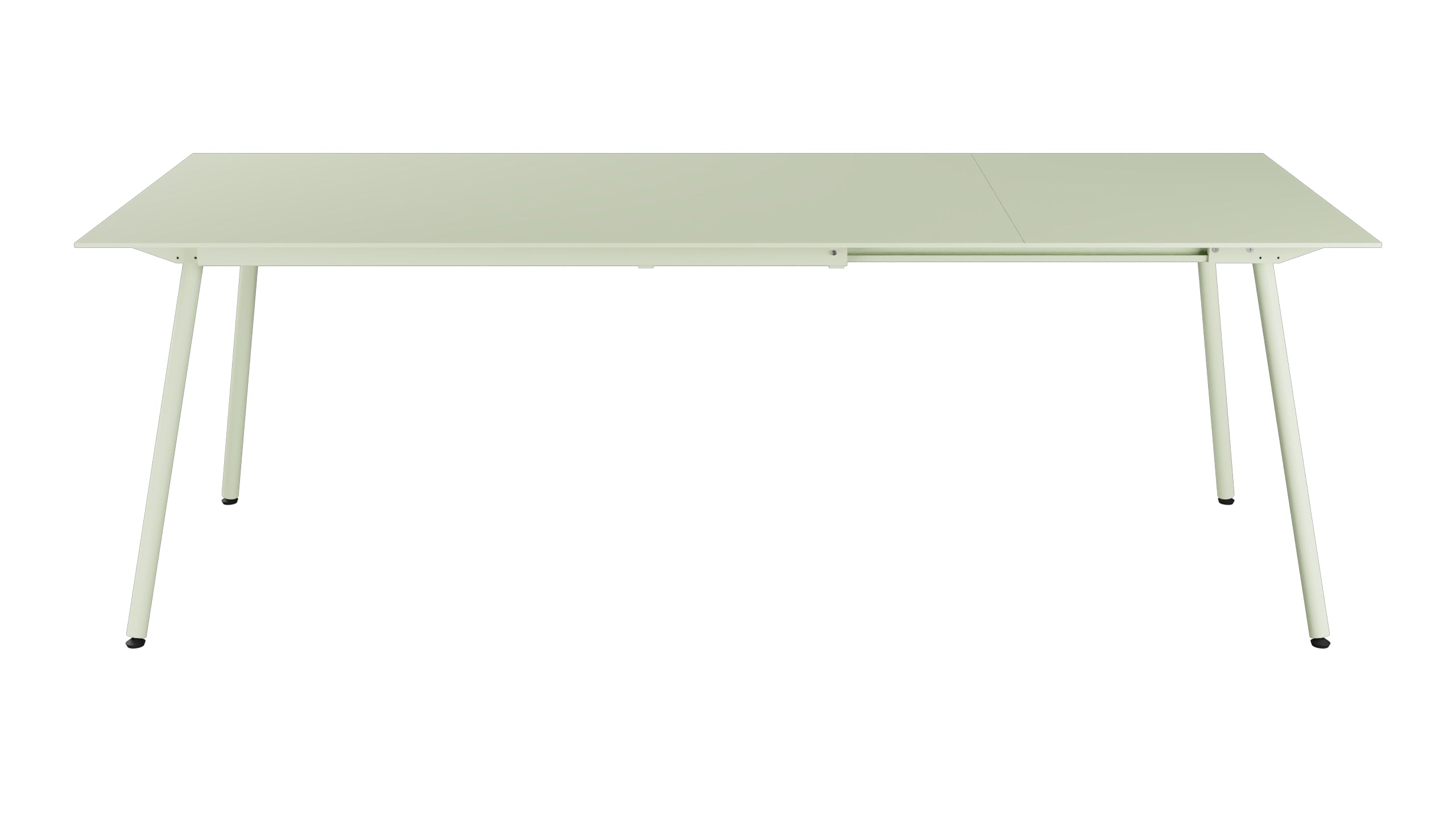 Locarno Glasfaser-Gartentisch 160/220x90 ausziehbar in Pastellgrün präsentiert im Onlineshop von KAQTU Design AG. Gartentisch ist von Schaffner