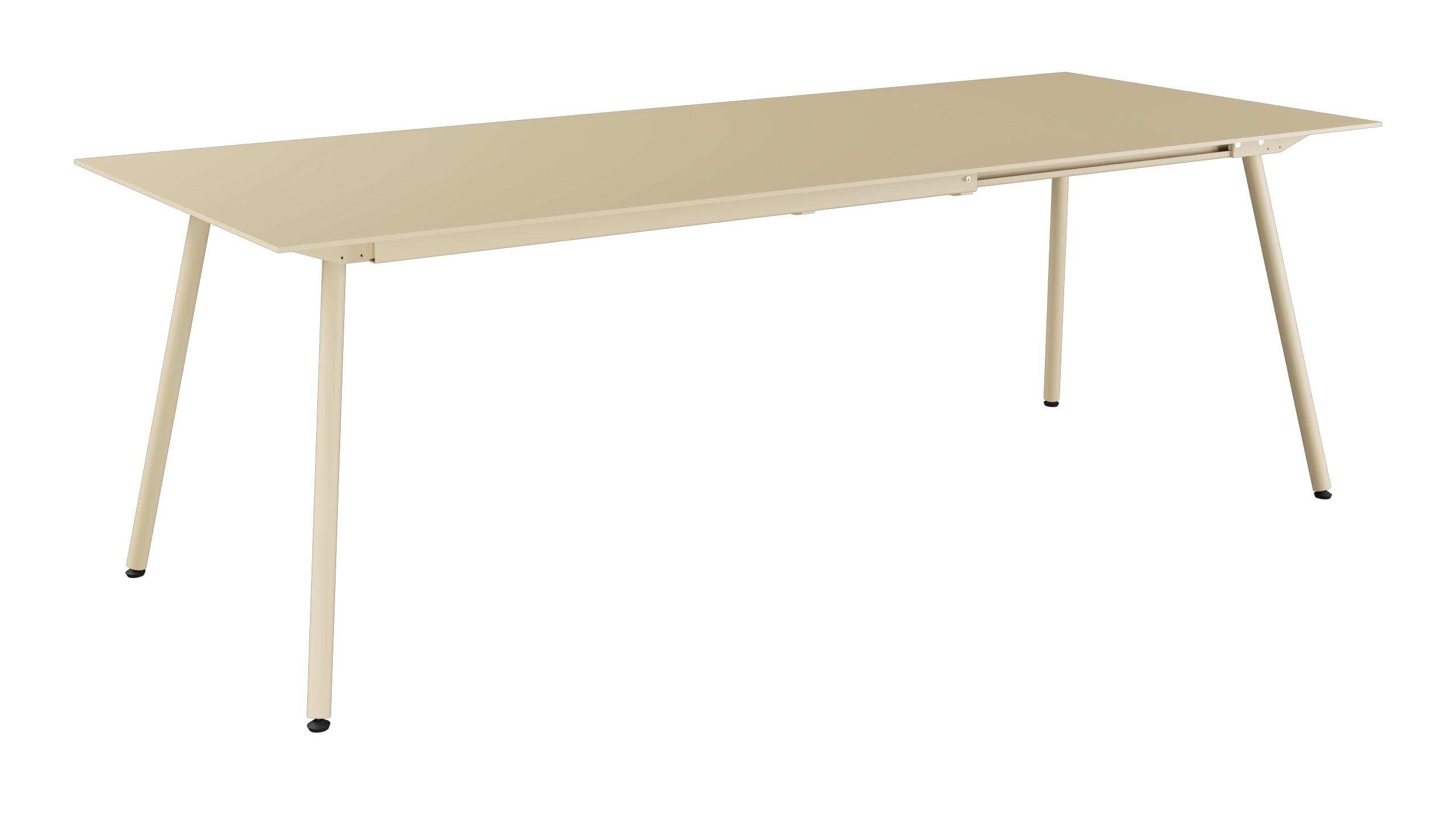 Locarno Glasfaser-Gartentisch 160/220x90 ausziehbar in Pastellbraun präsentiert im Onlineshop von KAQTU Design AG. Gartentisch ist von Schaffner