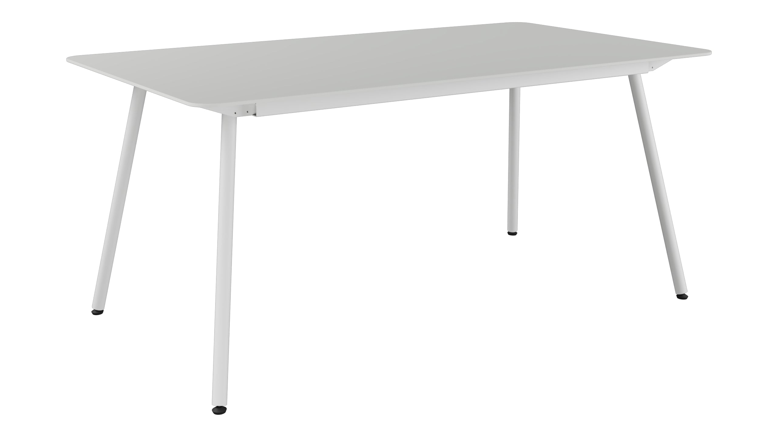 Locarno Glasfaser-Gartentisch 160x90 gerundete Ecken in Alusilber präsentiert im Onlineshop von KAQTU Design AG. Gartentisch ist von Schaffner