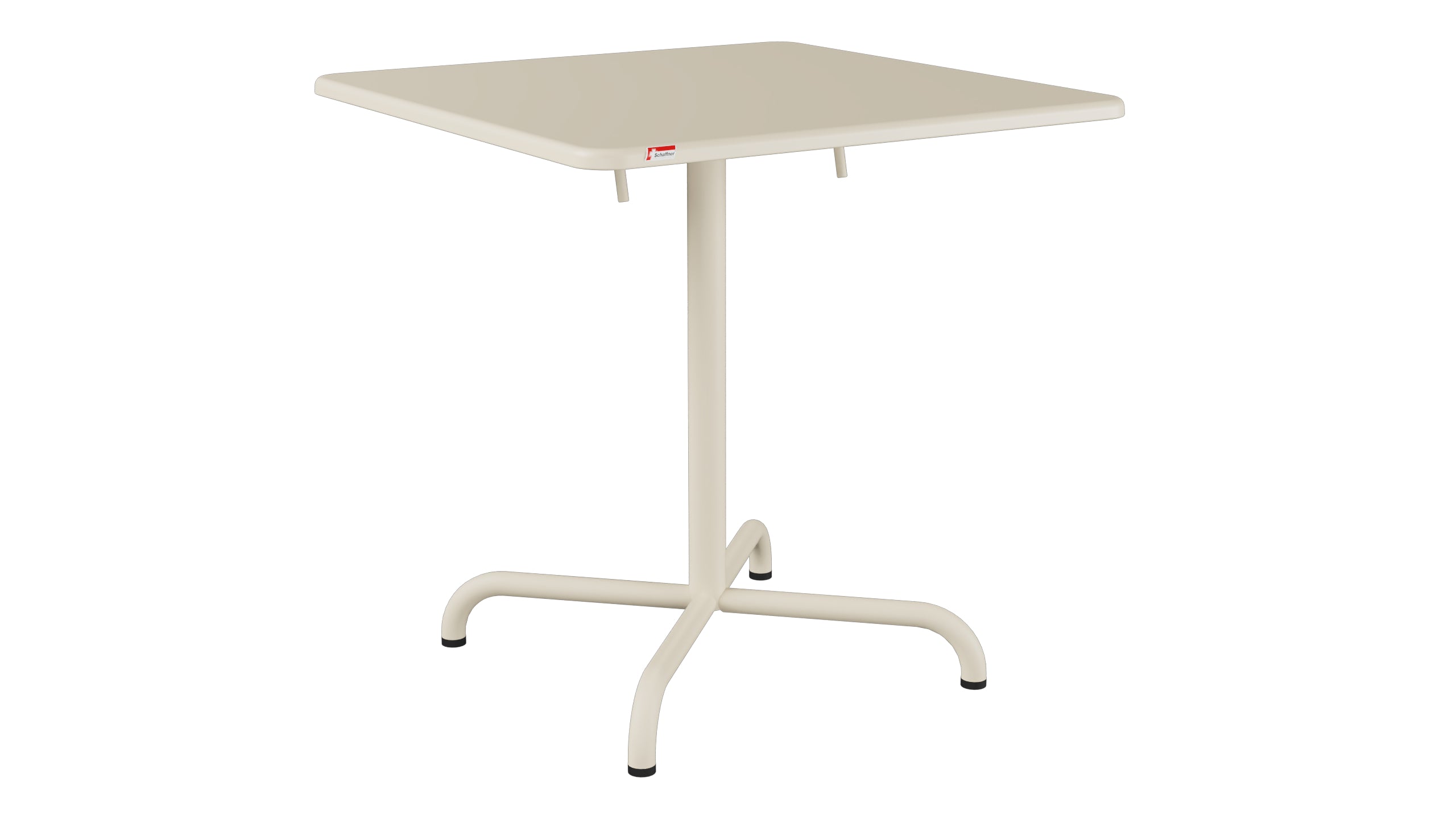 Davos Glasfaser-Gartentisch 70x70 klappbar in Pastellsand präsentiert im Onlineshop von KAQTU Design AG. Gartentisch ist von Schaffner