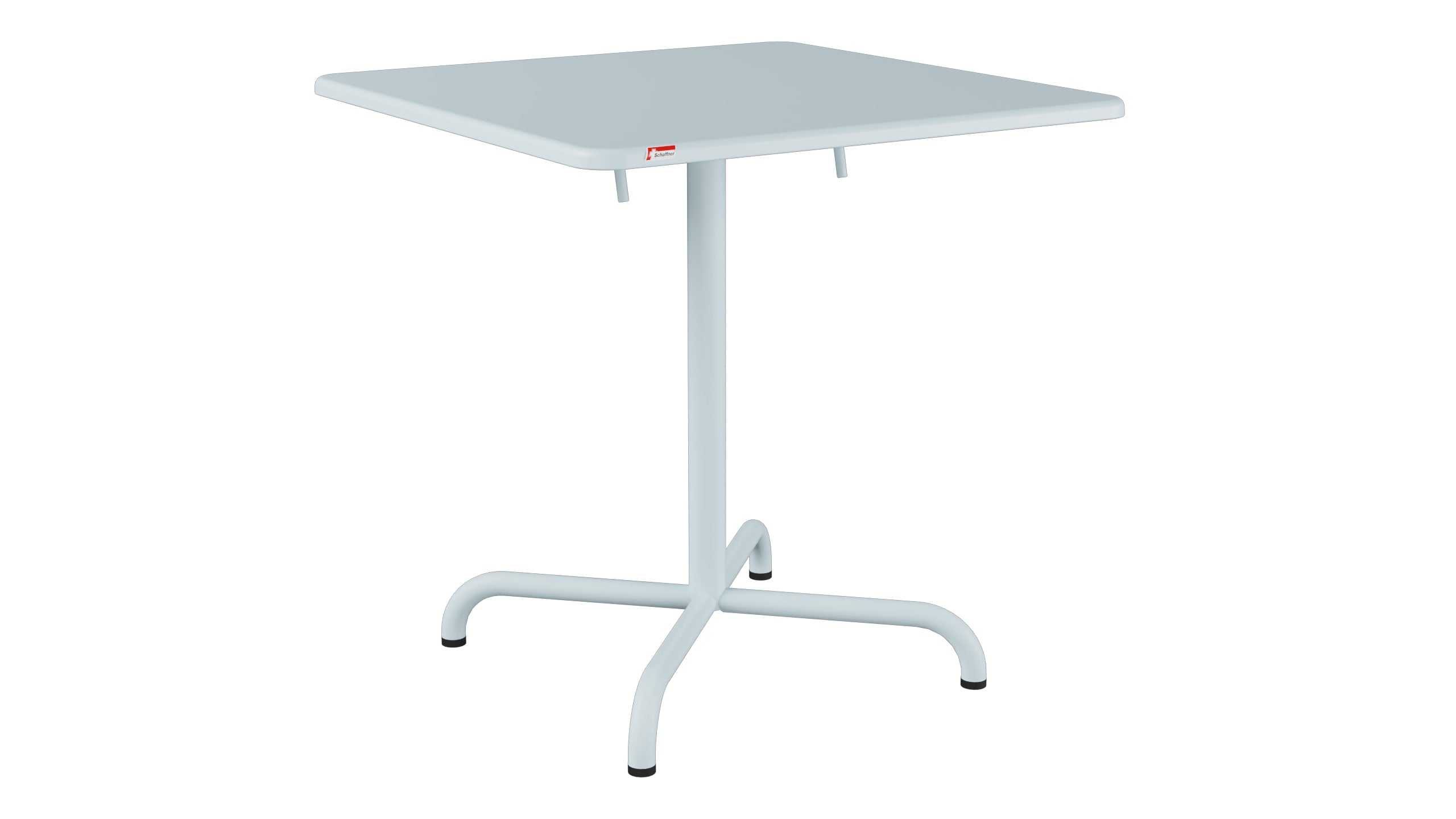Davos Glasfaser-Gartentisch 70x70 klappbar in Pastellblau präsentiert im Onlineshop von KAQTU Design AG. Gartentisch ist von Schaffner