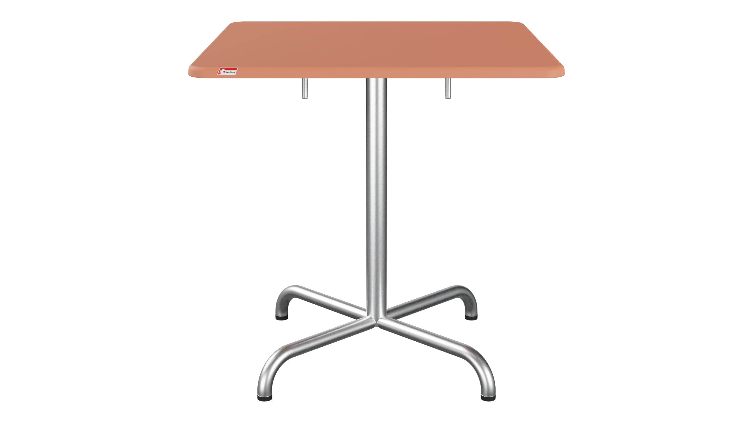 Davos Glasfaser-Gartentisch 70x70 klappbar in Pastellterracotta präsentiert im Onlineshop von KAQTU Design AG. Gartentisch ist von Schaffner