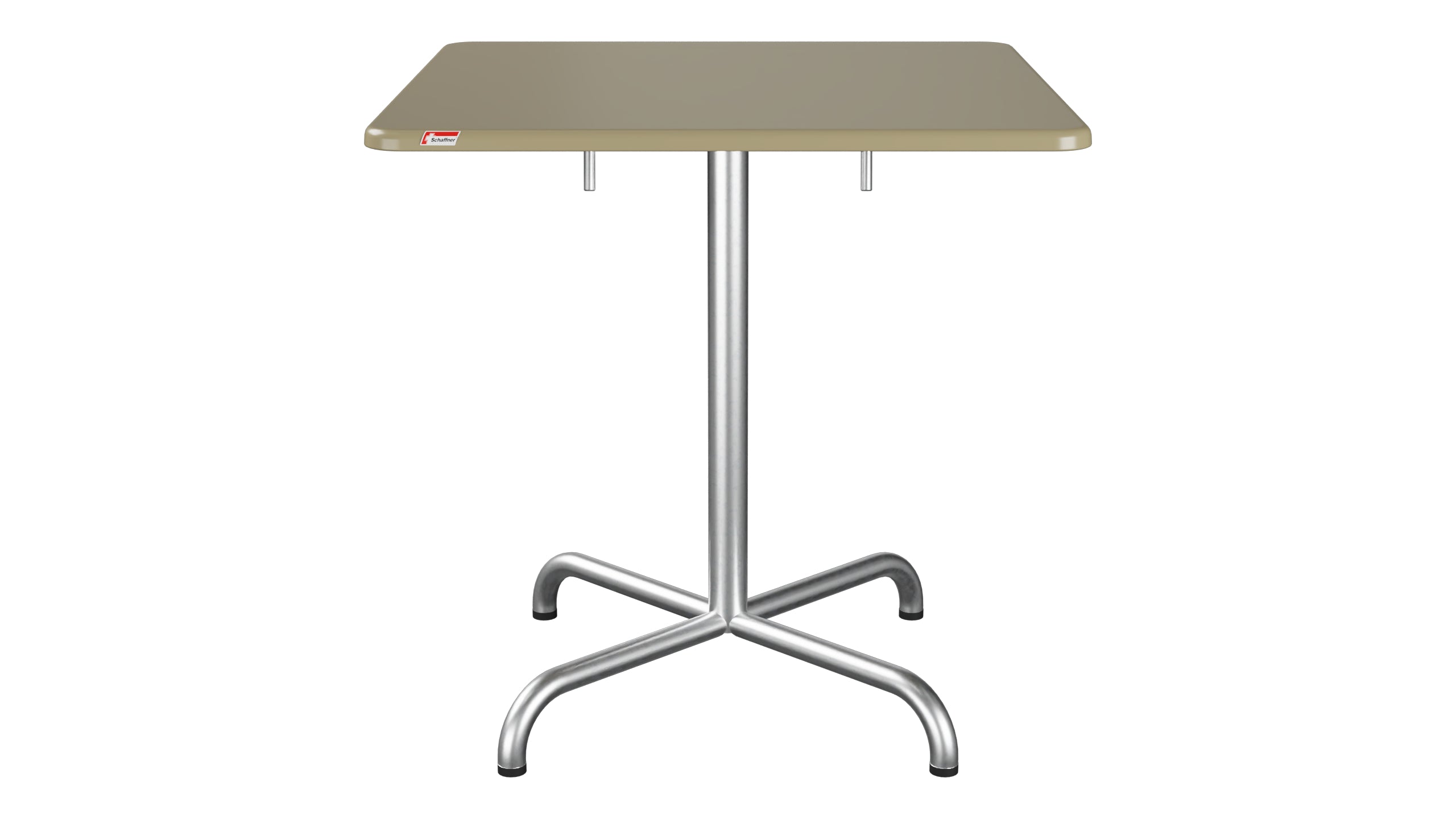 Davos Glasfaser-Gartentisch 70x70 klappbar in Champagner präsentiert im Onlineshop von KAQTU Design AG. Gartentisch ist von Schaffner