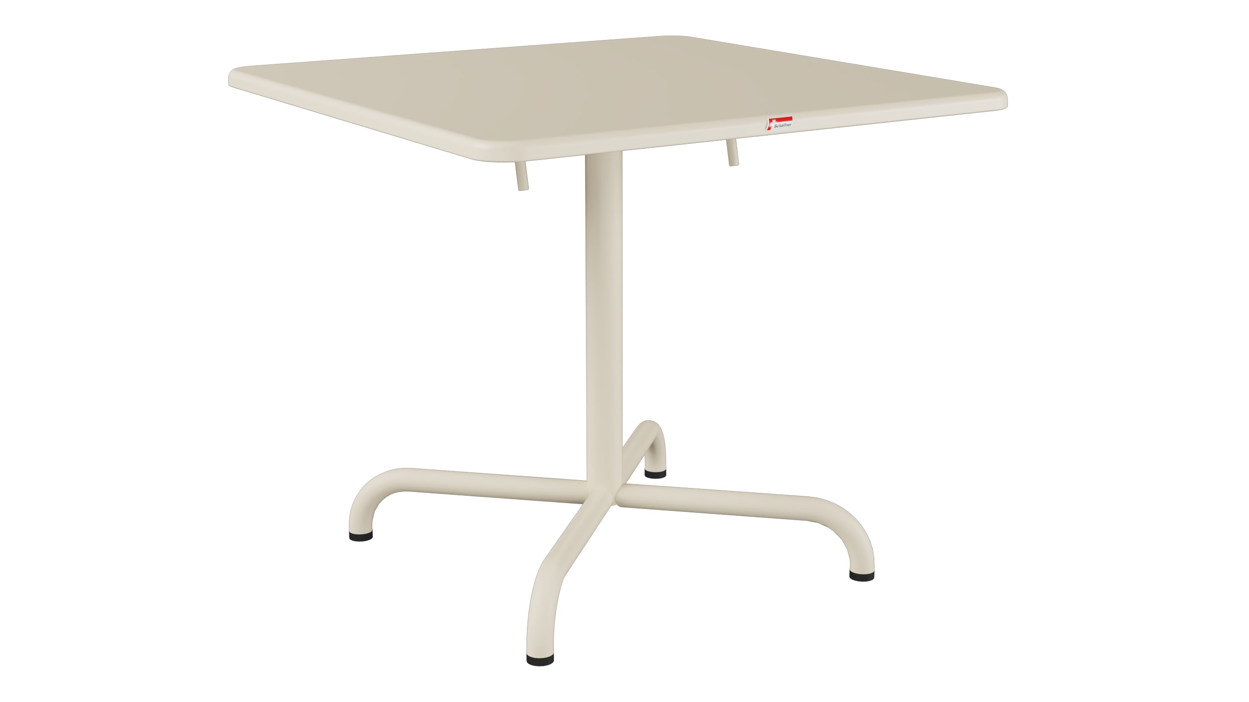 Davos Glasfaser-Salontisch 70x70 / 62 klappbar in Pastellsand präsentiert im Onlineshop von KAQTU Design AG. Beistelltisch Outdoor ist von Schaffner