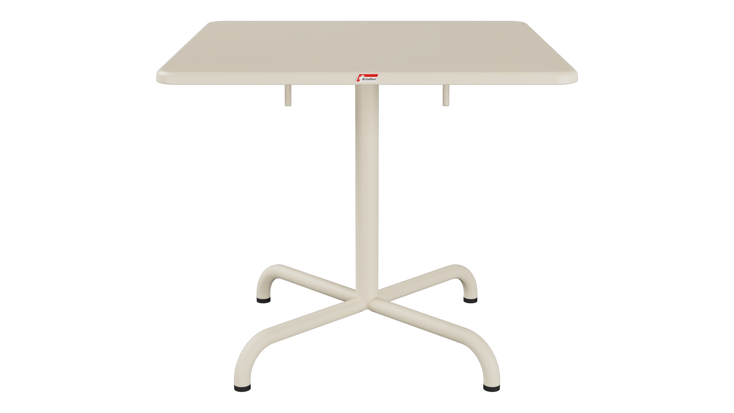 Davos Glasfaser-Salontisch 70x70 / 62 klappbar in Pastellsand präsentiert im Onlineshop von KAQTU Design AG. Beistelltisch Outdoor ist von Schaffner