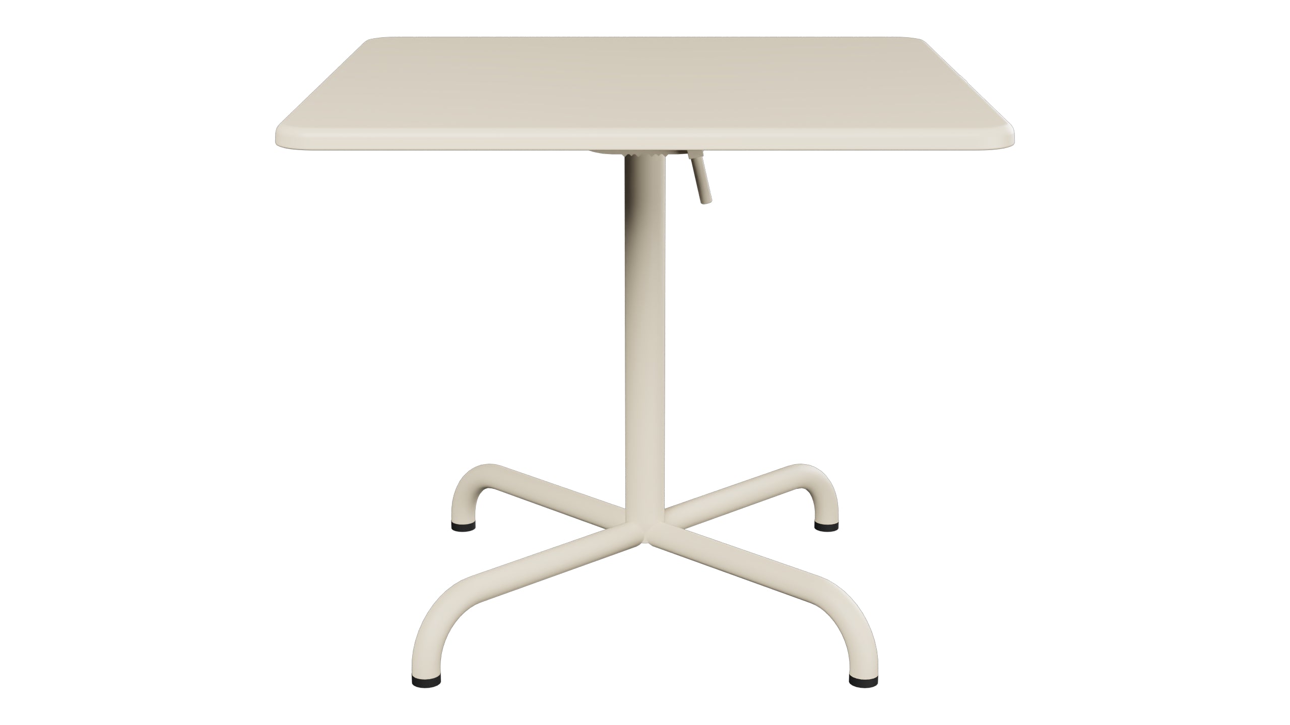Davos Glasfaser-Salontisch 70x70 / 62 klappbar in Pastellsand präsentiert im Onlineshop von KAQTU Design AG. Beistelltisch Outdoor ist von Schaffner