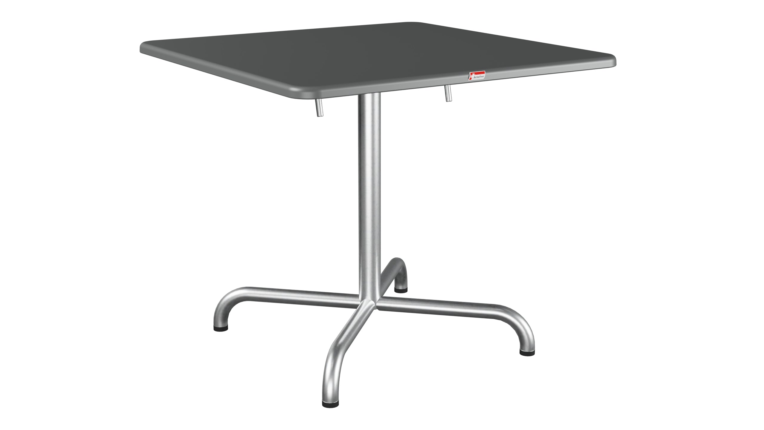 Davos Glasfaser-Salontisch 70x70 / 62 klappbar in Graphit präsentiert im Onlineshop von KAQTU Design AG. Beistelltisch Outdoor ist von Schaffner