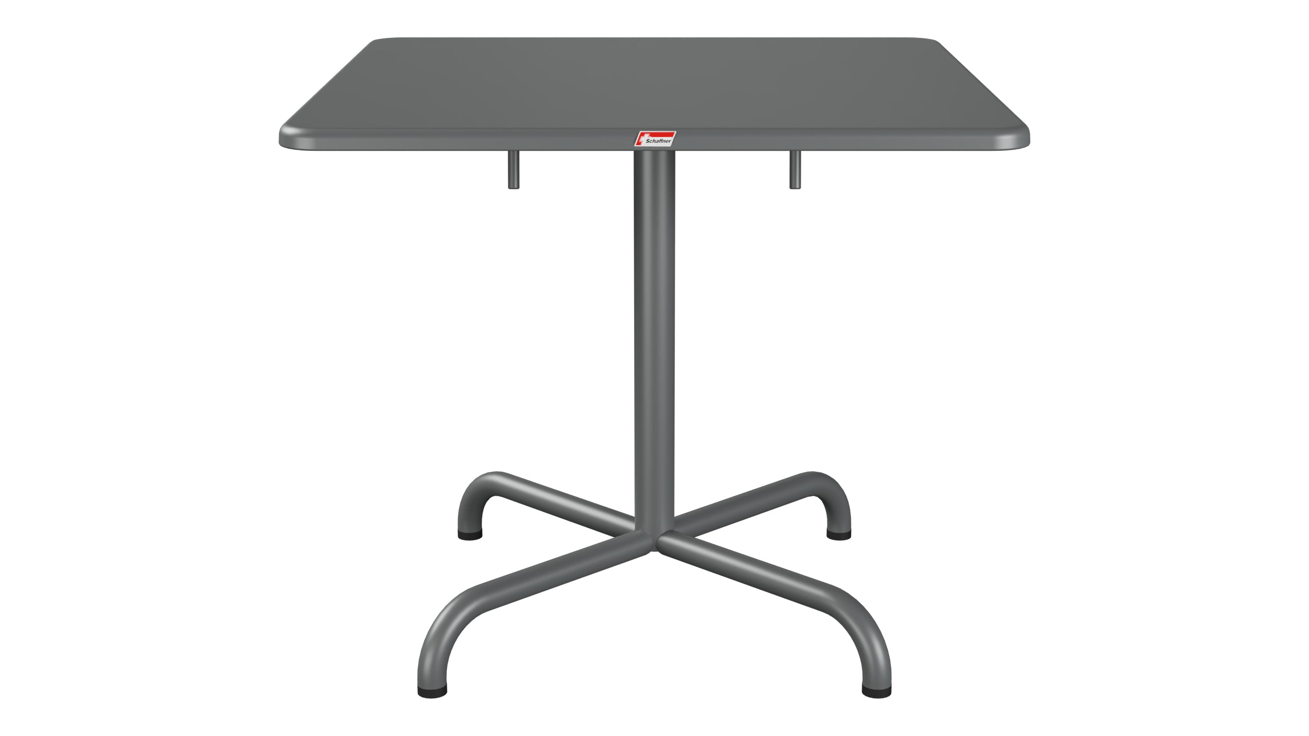 Davos Glasfaser-Salontisch 70x70 / 62 klappbar in Graphit präsentiert im Onlineshop von KAQTU Design AG. Beistelltisch Outdoor ist von Schaffner