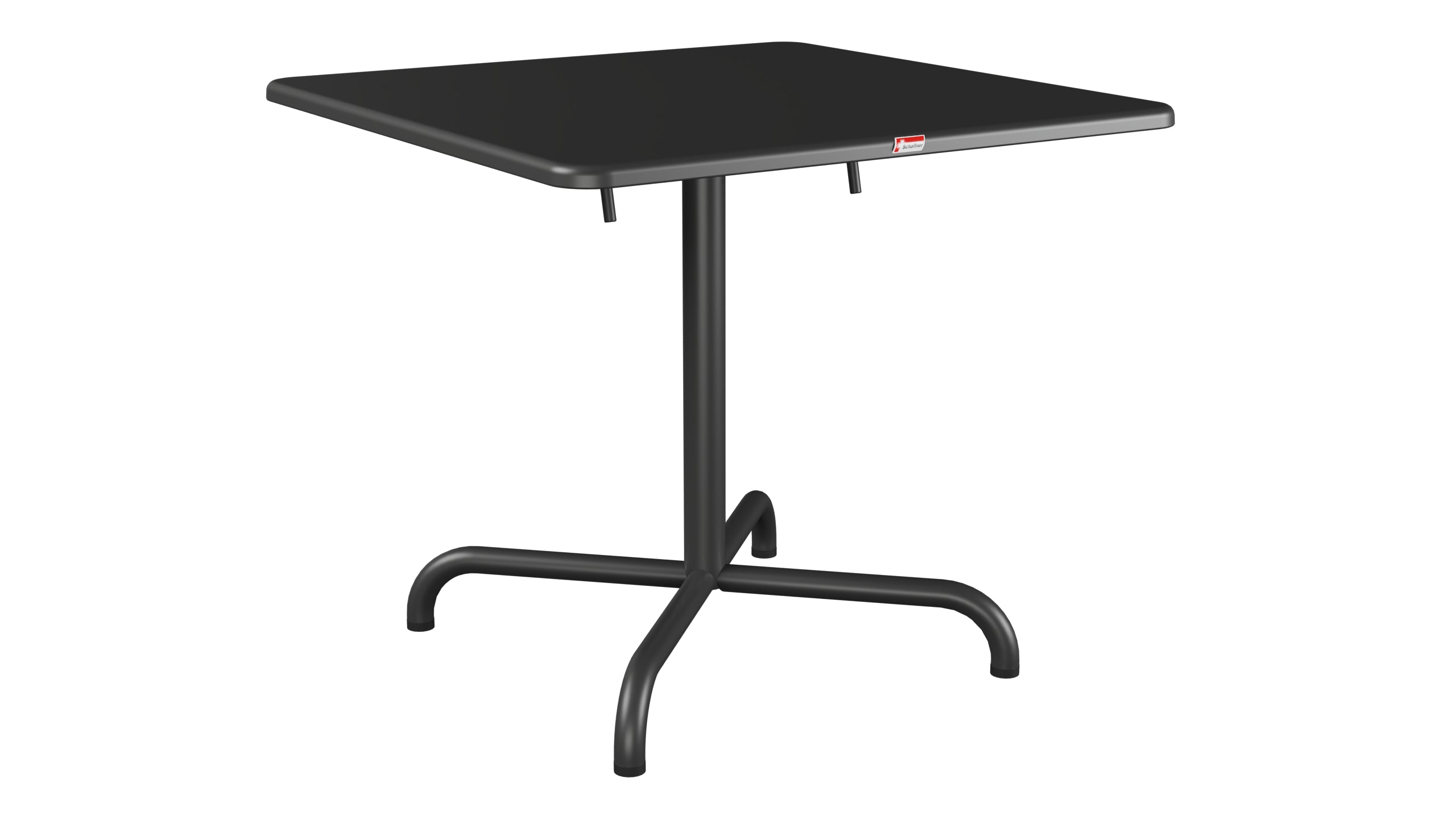 Davos Glasfaser-Salontisch 70x70 / 62 klappbar in Anthrazit präsentiert im Onlineshop von KAQTU Design AG. Beistelltisch Outdoor ist von Schaffner