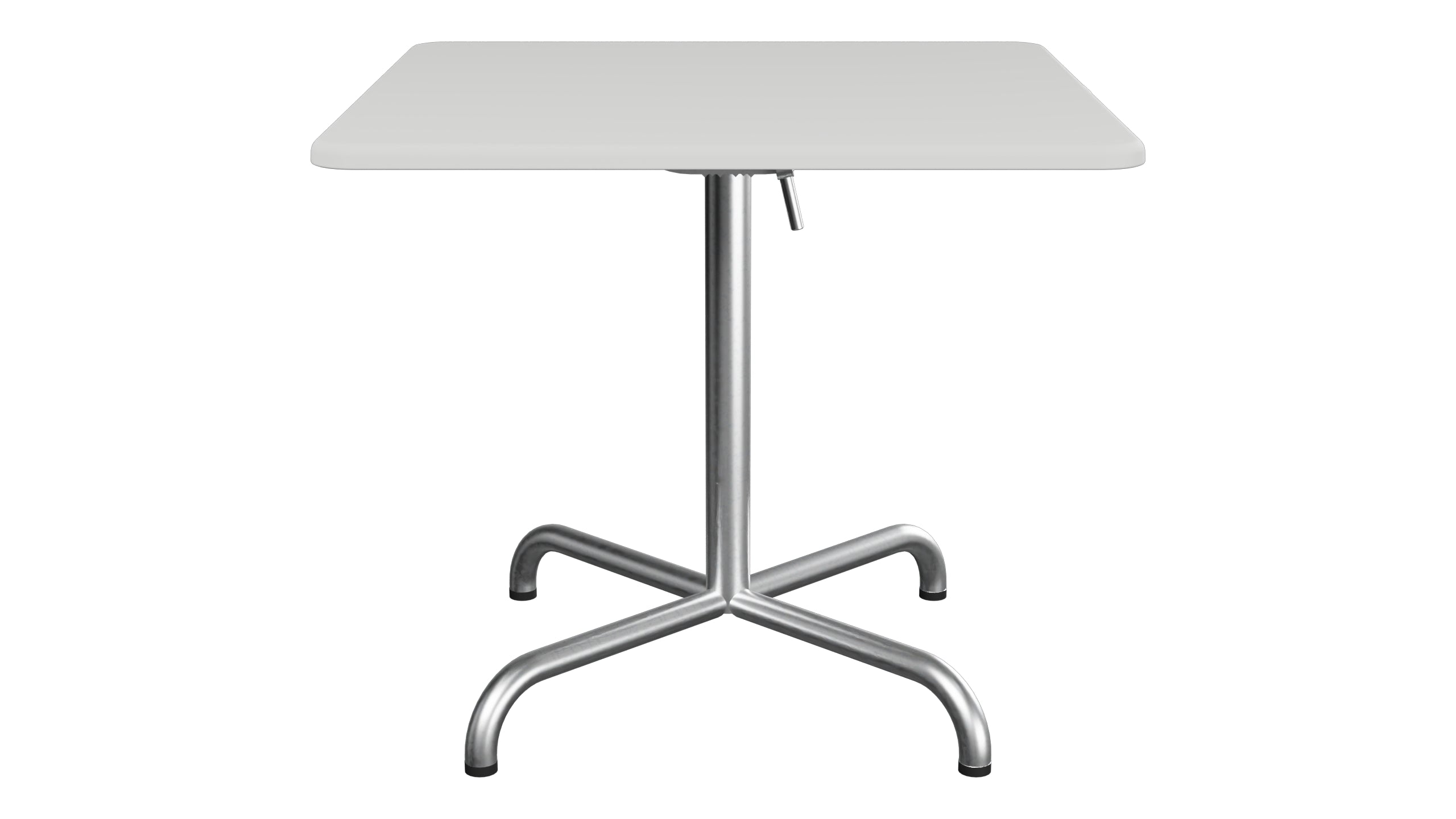 Davos Glasfaser-Salontisch 70x70 / 62 klappbar in Alusilber präsentiert im Onlineshop von KAQTU Design AG. Beistelltisch Outdoor ist von Schaffner