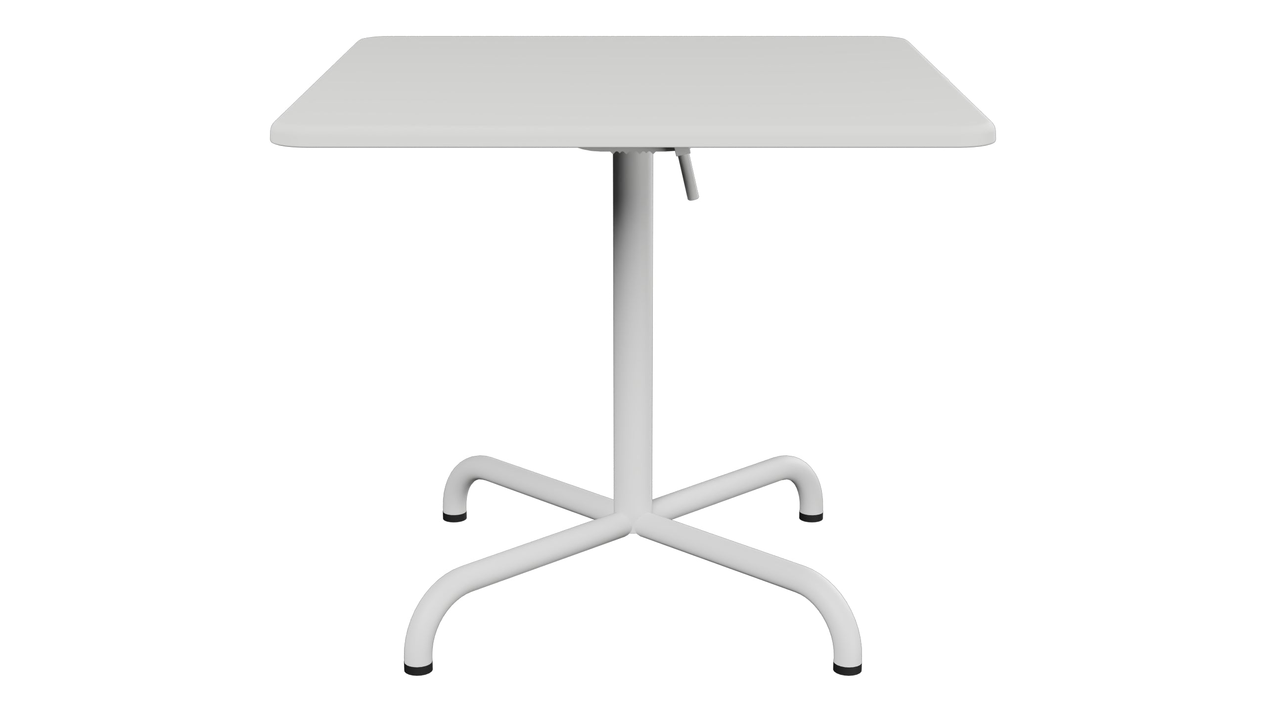 Davos Glasfaser-Salontisch 70x70 / 62 klappbar in Alusilber präsentiert im Onlineshop von KAQTU Design AG. Beistelltisch Outdoor ist von Schaffner