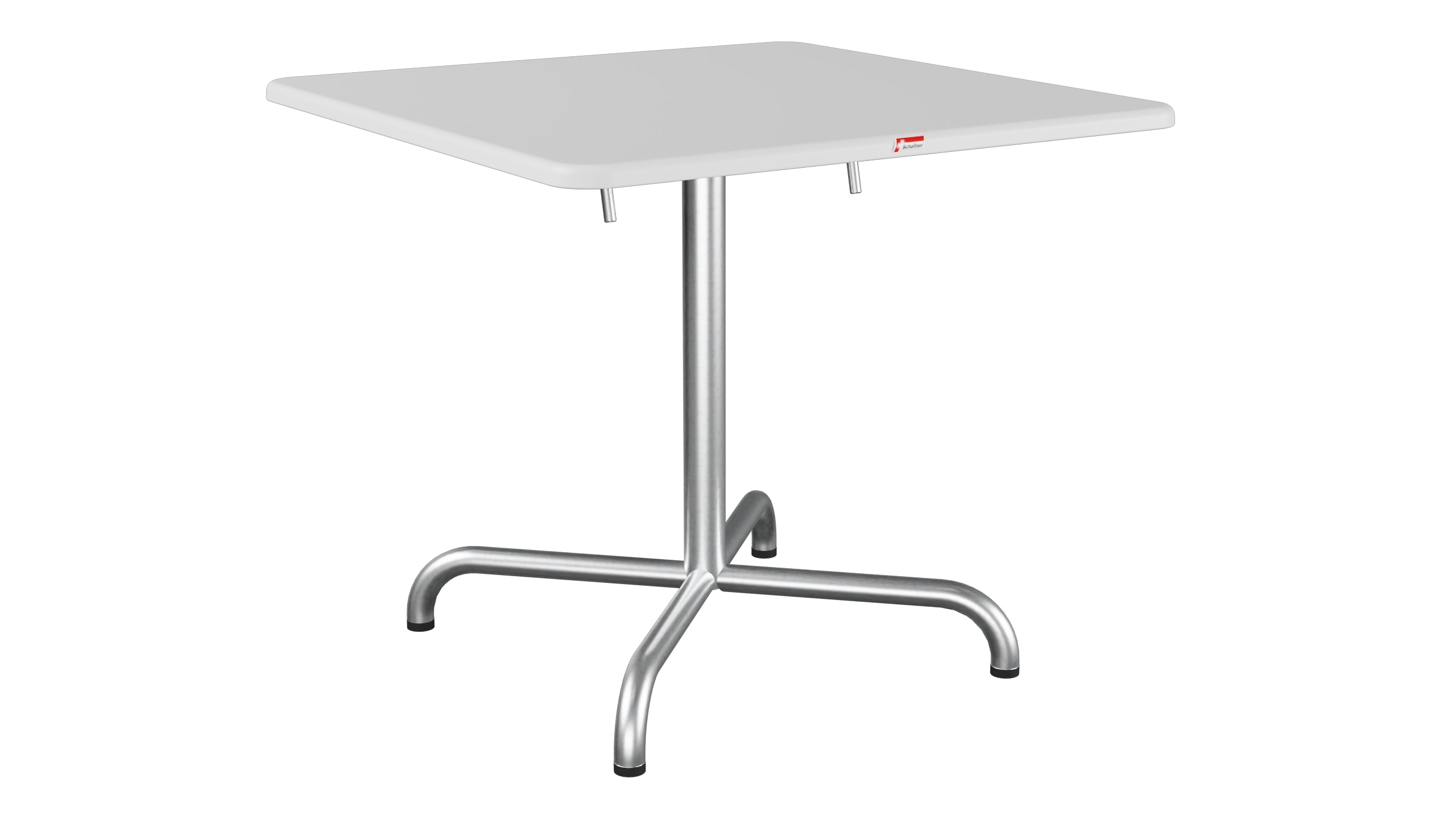 Davos Glasfaser-Salontisch 70x70 / 62 klappbar in Weiss präsentiert im Onlineshop von KAQTU Design AG. Beistelltisch Outdoor ist von Schaffner