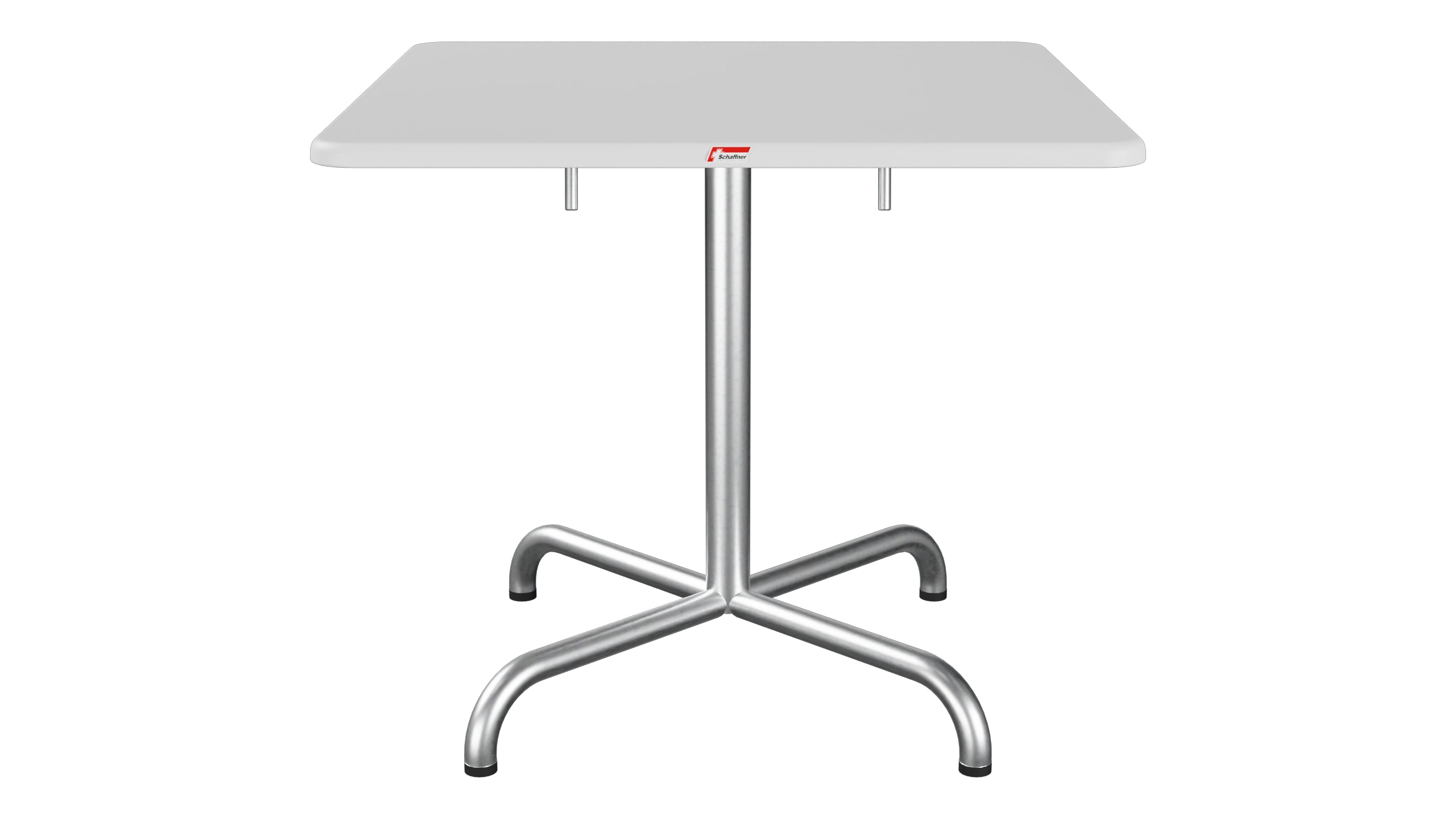 Davos Glasfaser-Salontisch 70x70 / 62 klappbar in Weiss präsentiert im Onlineshop von KAQTU Design AG. Beistelltisch Outdoor ist von Schaffner