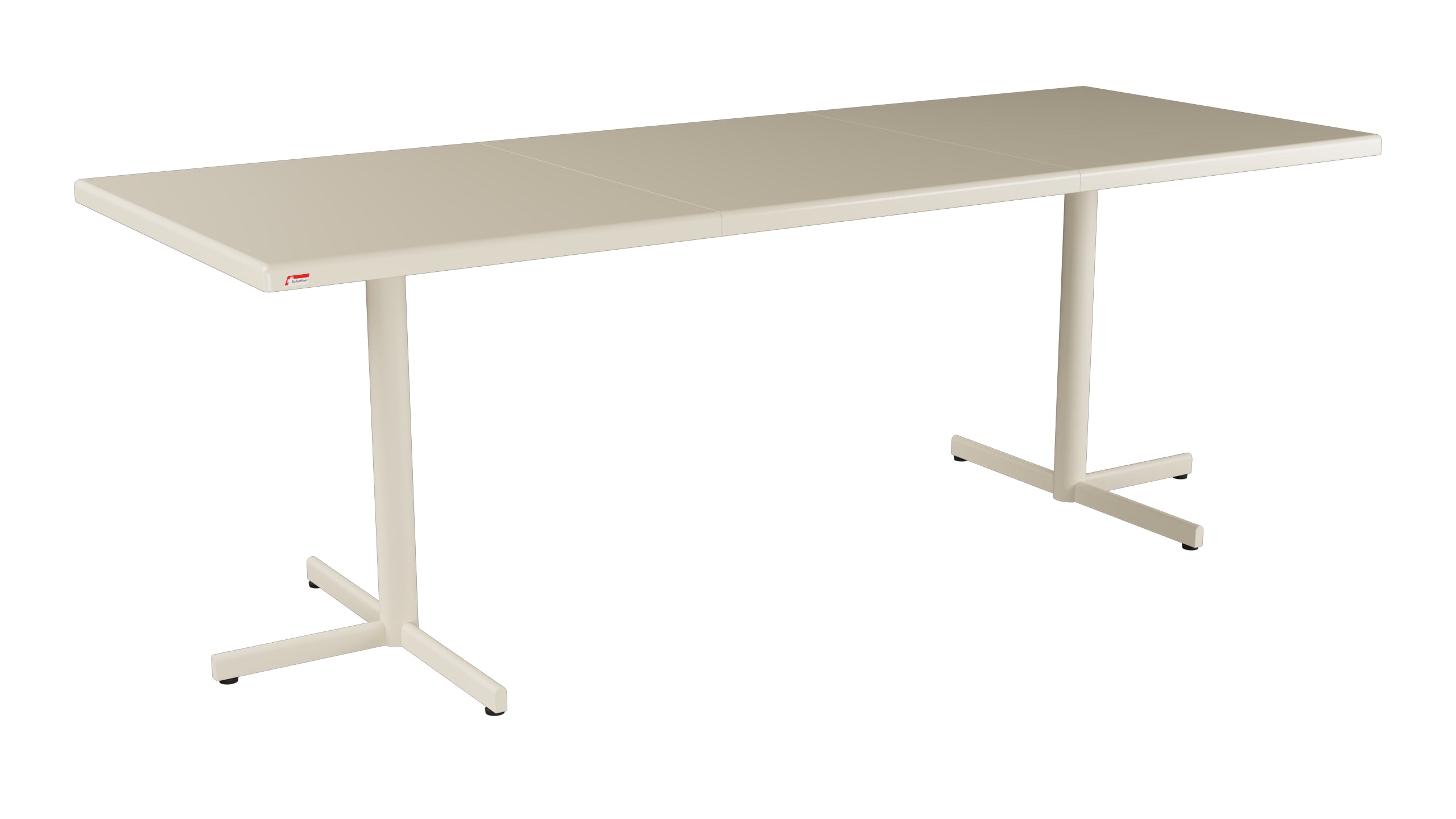 Bodensee Glasfaser-Gartentisch 140/210x80 klappbar, ausziehbar in Pastellsand präsentiert im Onlineshop von KAQTU Design AG. Gartentisch ist von Schaffner