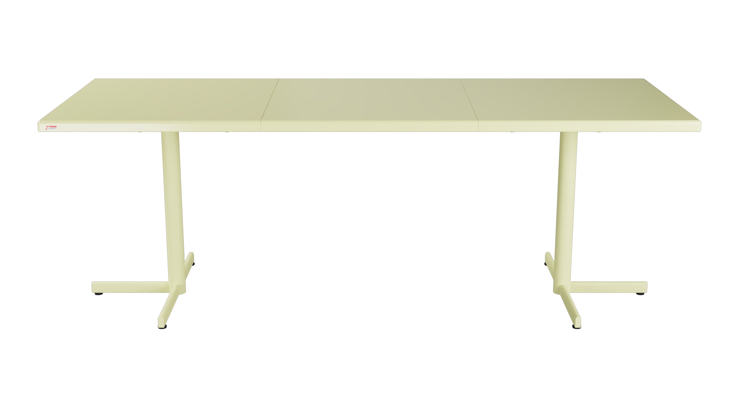 Bodensee Glasfaser-Gartentisch 140/210x80 klappbar, ausziehbar in Buchsbaumgelb präsentiert im Onlineshop von KAQTU Design AG. Gartentisch ist von Schaffner