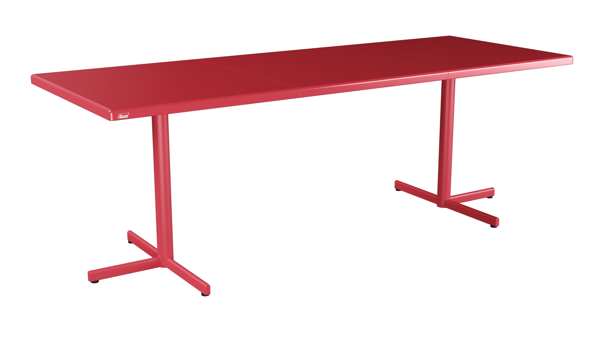 Bodensee Glasfaser-Gartentisch 140/210x80 klappbar, ausziehbar in Ahornrot präsentiert im Onlineshop von KAQTU Design AG. Gartentisch ist von Schaffner