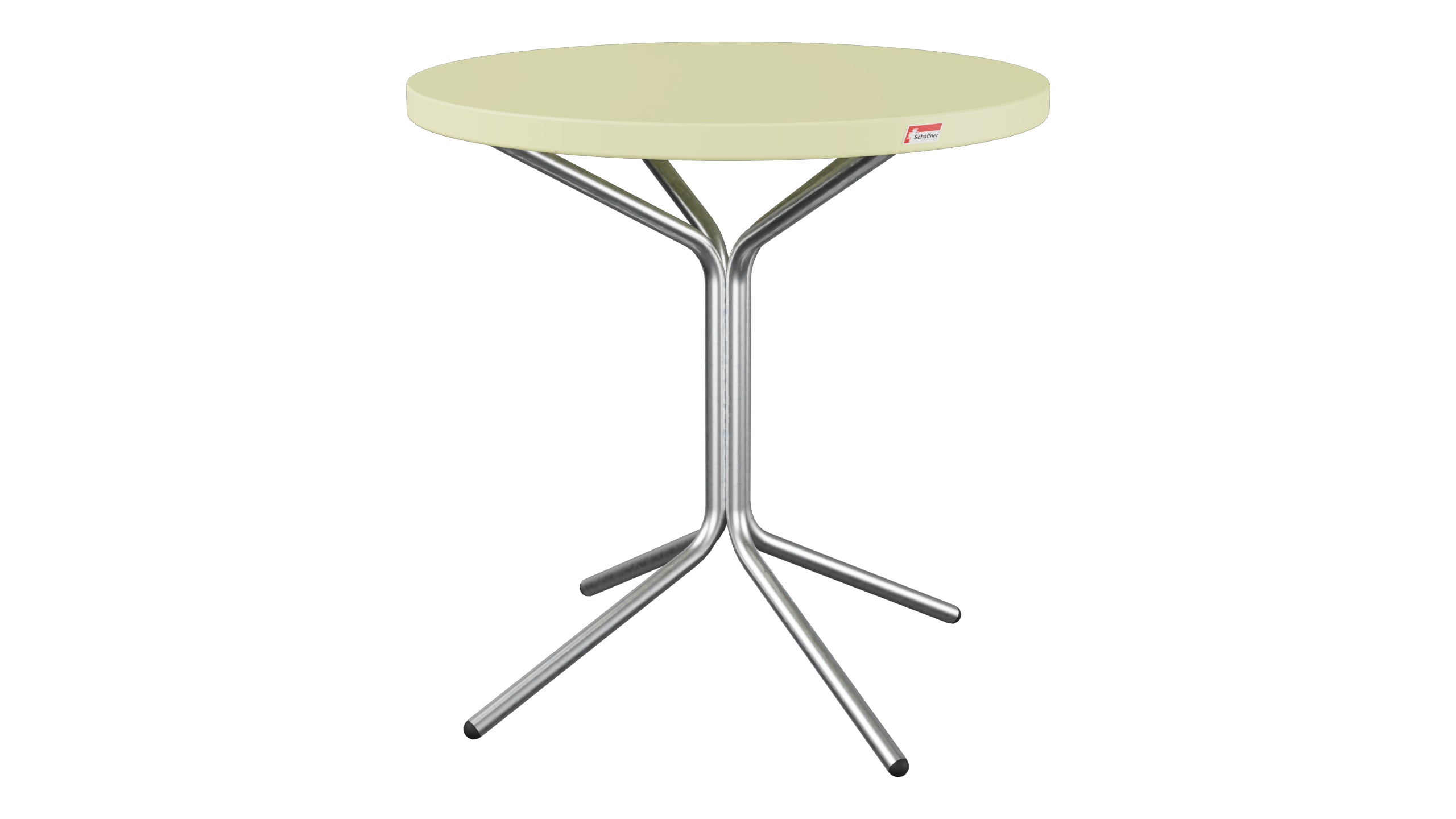PIX Metall-Beistelltisch Outdoor ø54 / 54 in Buchsbaumgelb präsentiert im Onlineshop von KAQTU Design AG. Beistelltisch Outdoor ist von Schaffner