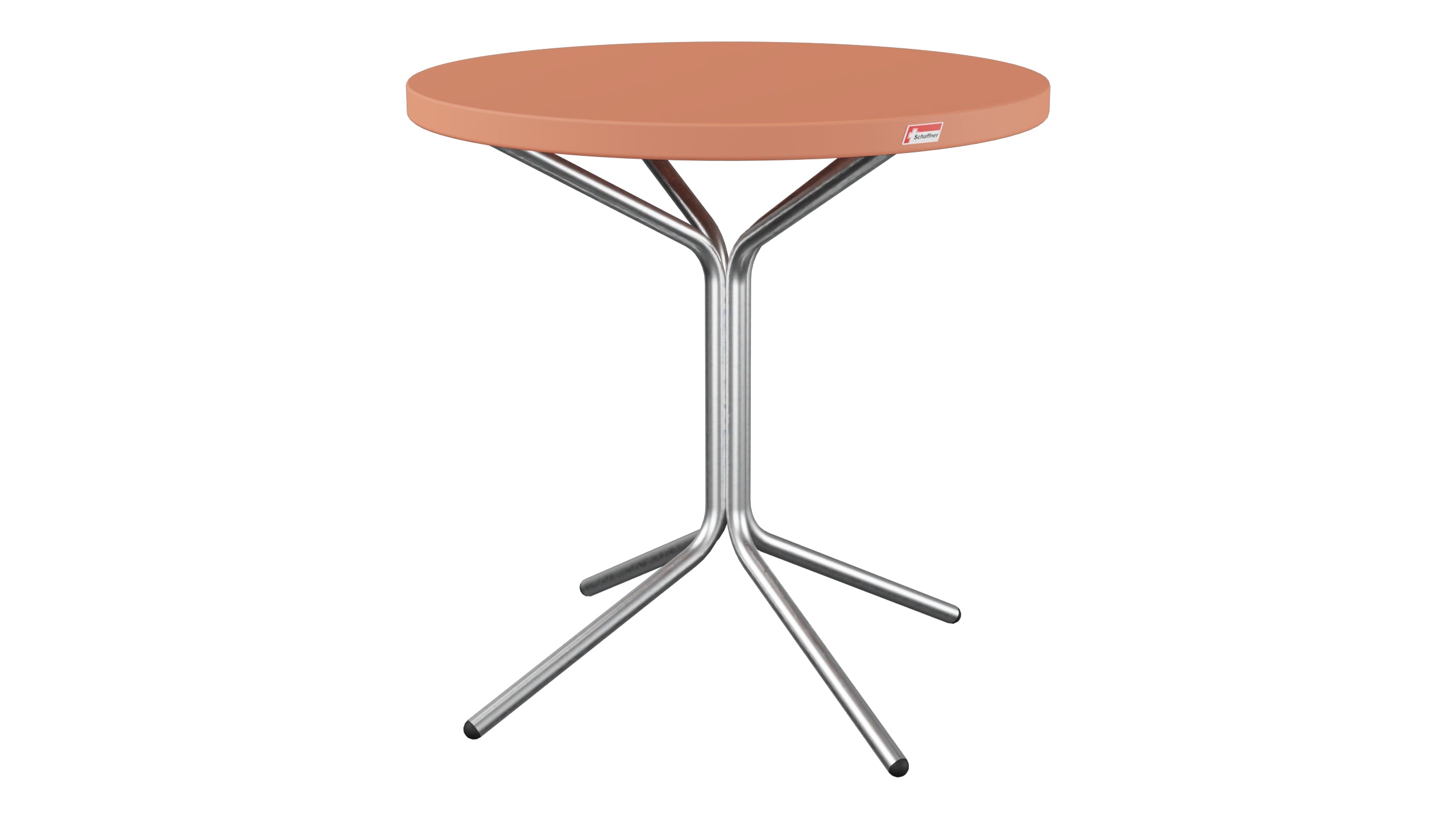 PIX Metall-Beistelltisch Outdoor ø54 / 54 in Pastellterracotta präsentiert im Onlineshop von KAQTU Design AG. Beistelltisch Outdoor ist von Schaffner
