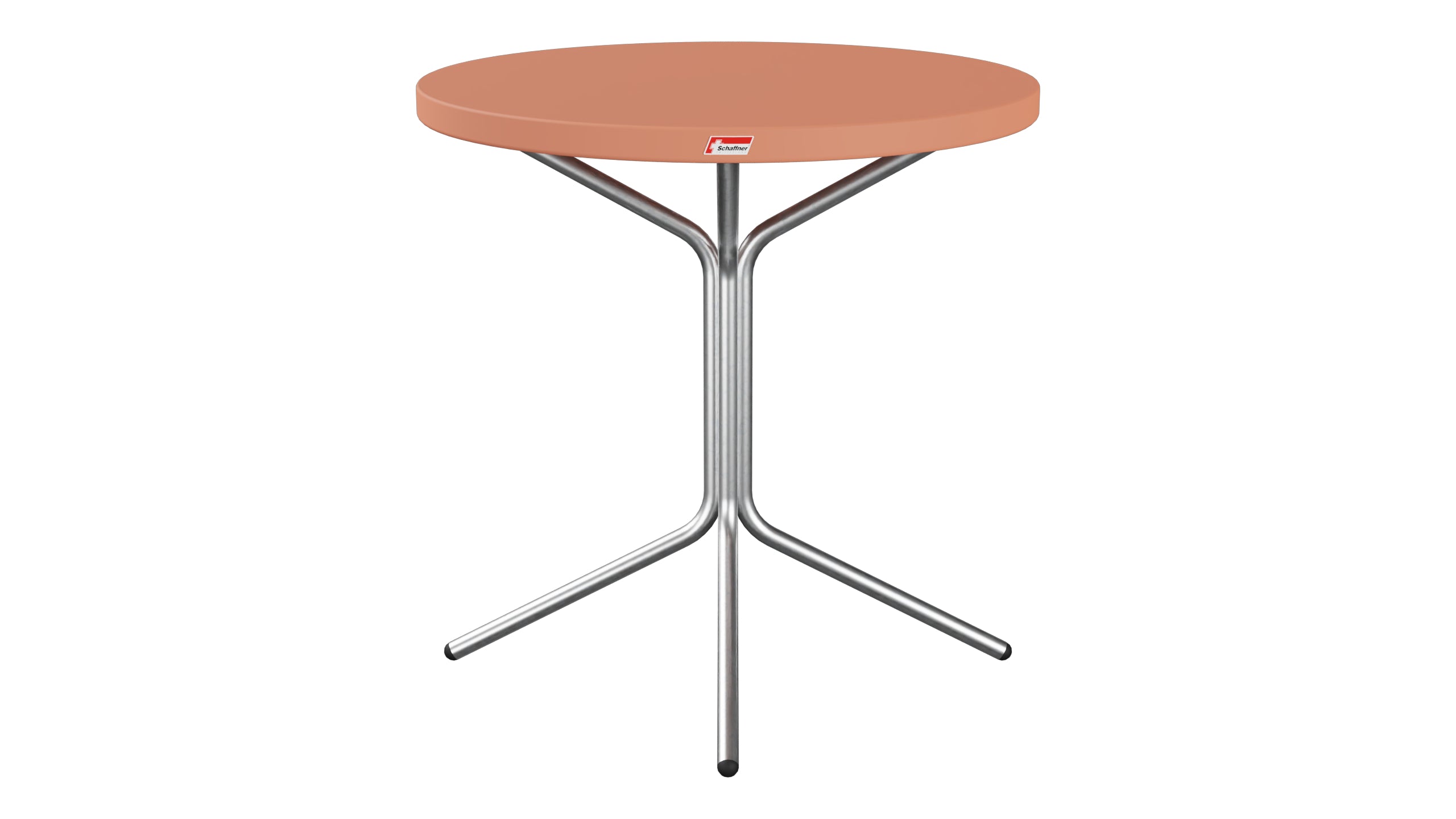 PIX Metall-Beistelltisch Outdoor ø54 / 54 in Pastellterracotta präsentiert im Onlineshop von KAQTU Design AG. Beistelltisch Outdoor ist von Schaffner