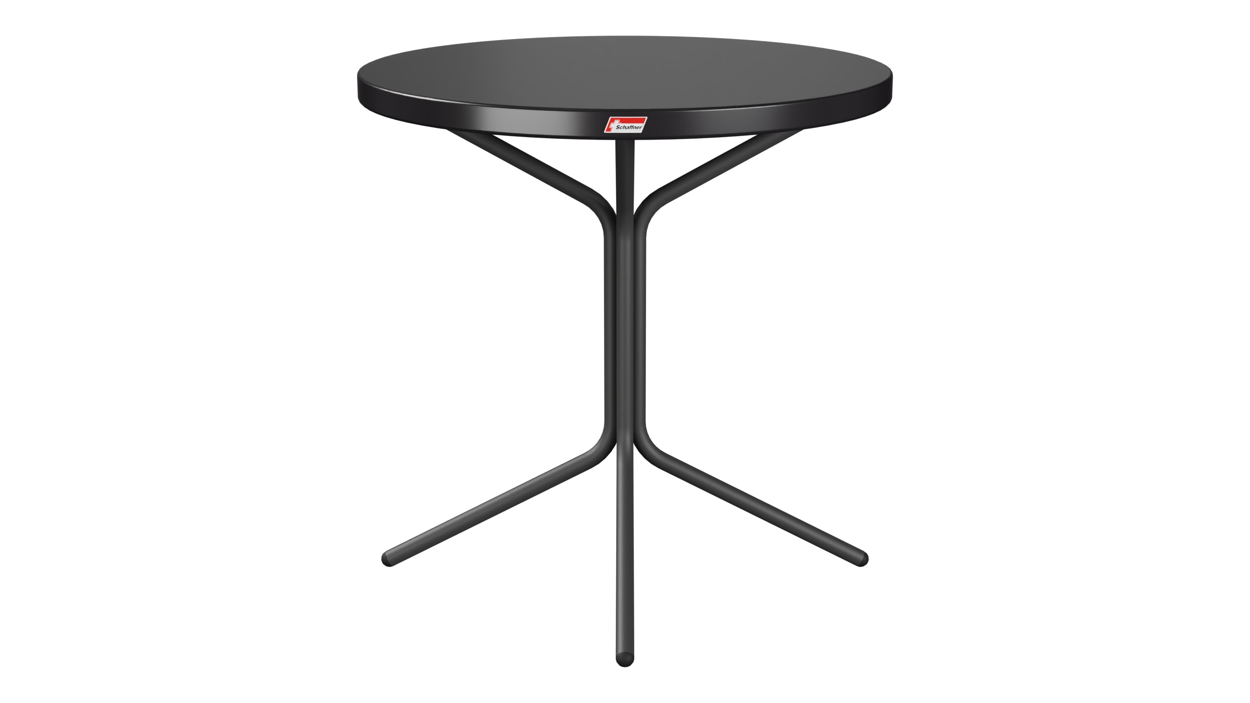 PIX Metall-Beistelltisch Outdoor ø54 / 54 in Schwarz präsentiert im Onlineshop von KAQTU Design AG. Beistelltisch Outdoor ist von Schaffner