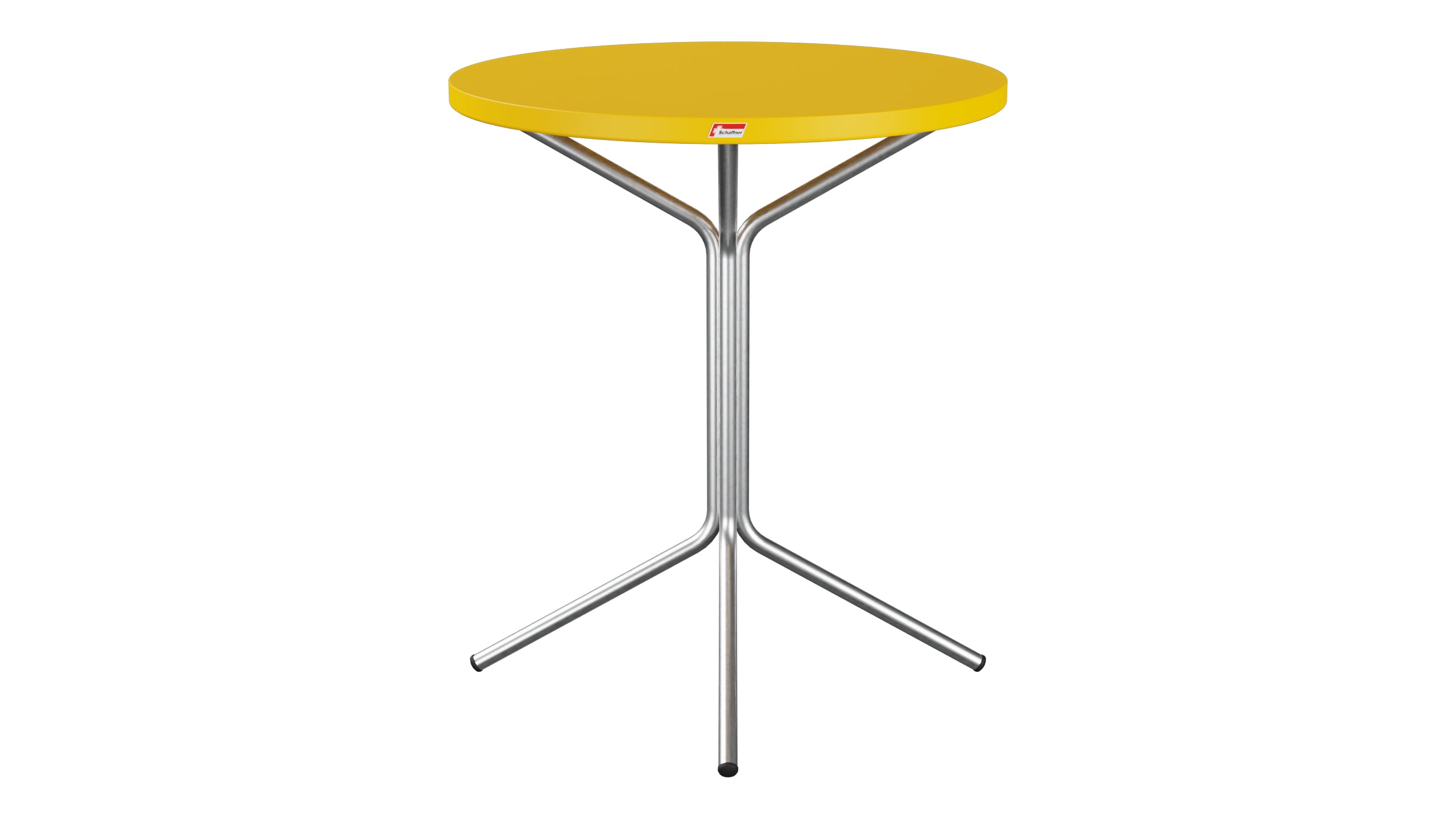 PIX Metall-Gartentisch ø60 / 70 in Gelb präsentiert im Onlineshop von KAQTU Design AG. Gartentisch ist von Schaffner