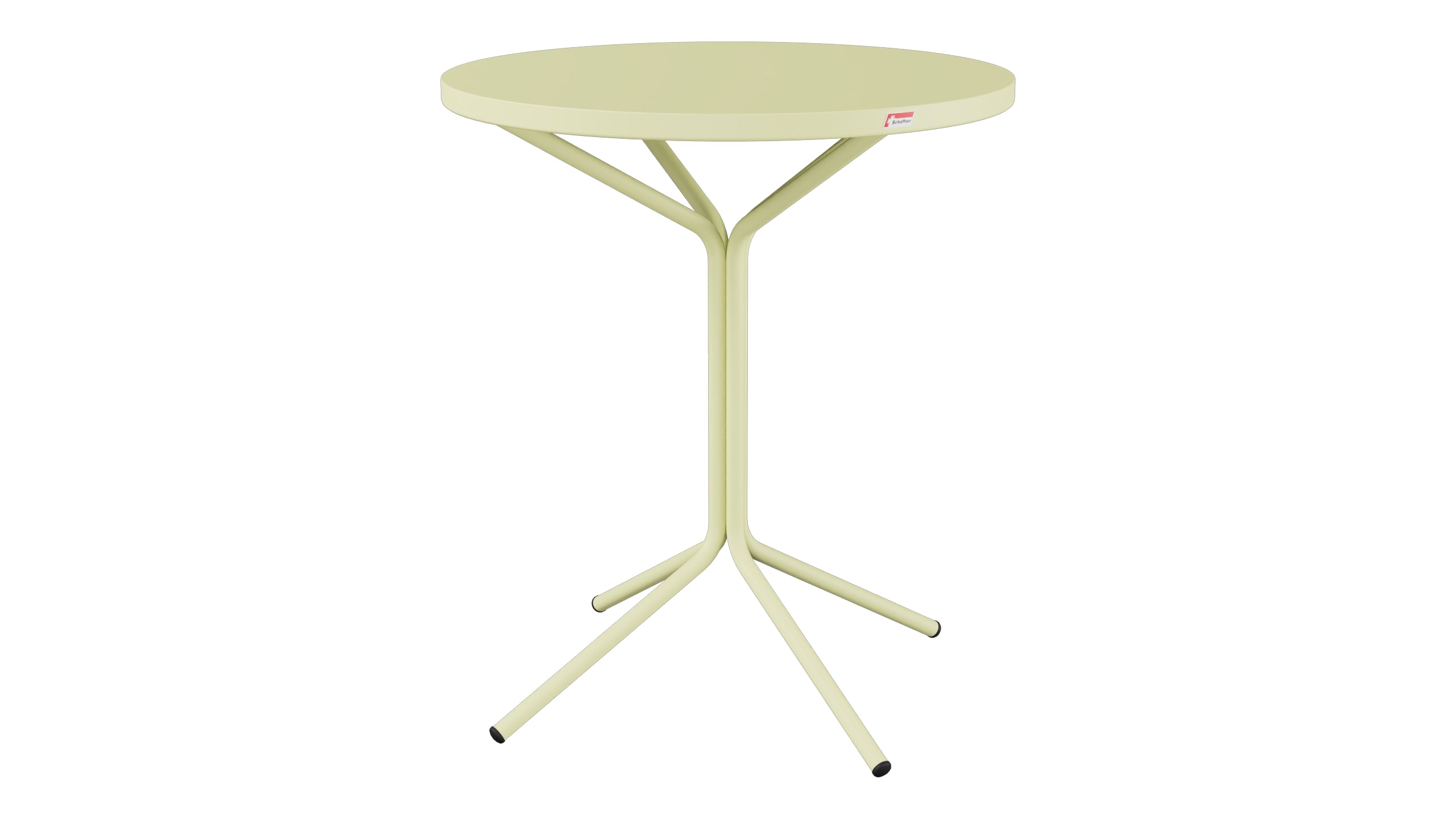 PIX Metall-Gartentisch ø60 / 70 in Buchsbaumgelb präsentiert im Onlineshop von KAQTU Design AG. Gartentisch ist von Schaffner
