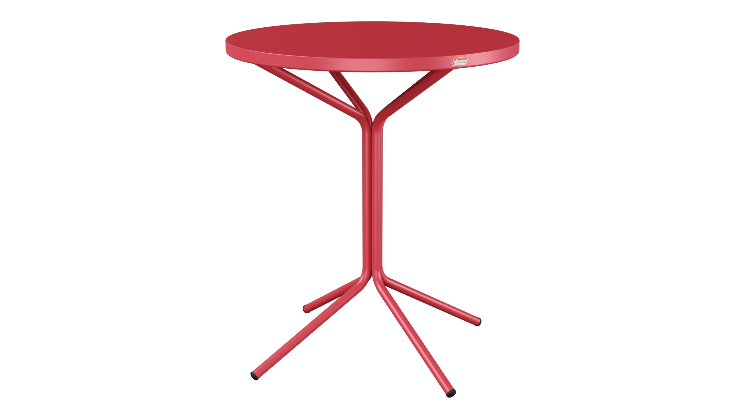 PIX Metall-Gartentisch ø60 / 70 in Ahornrot präsentiert im Onlineshop von KAQTU Design AG. Gartentisch ist von Schaffner