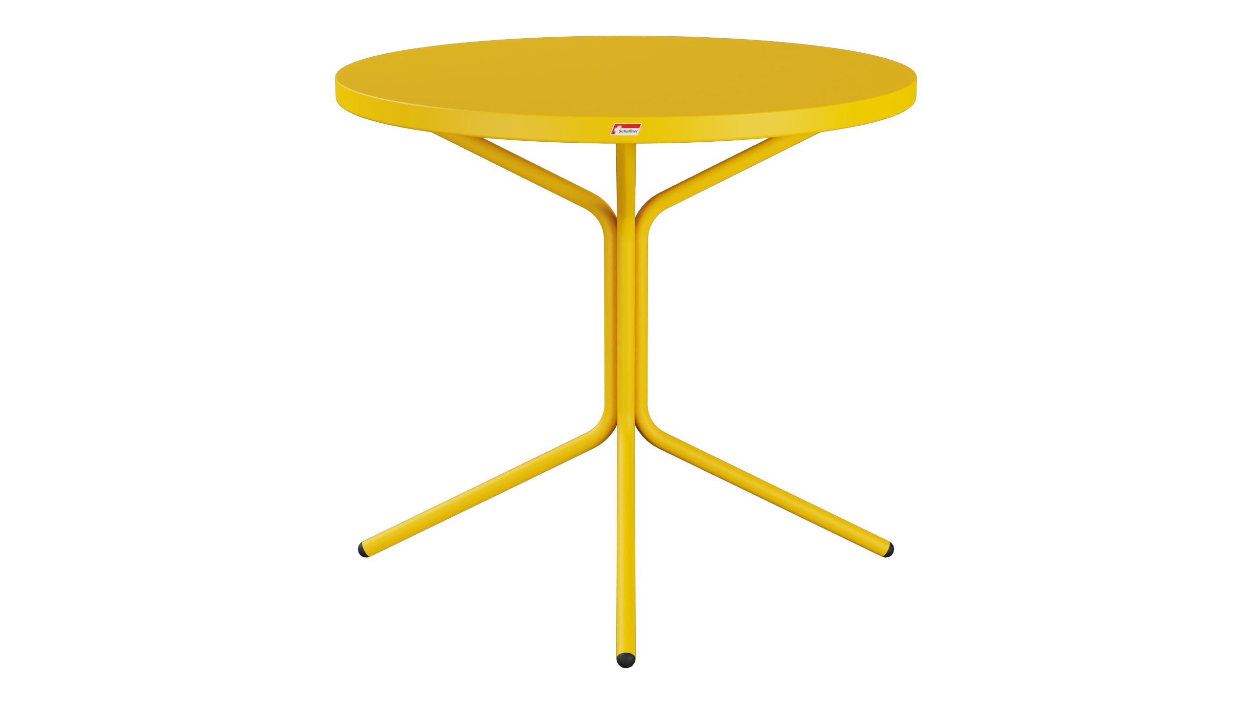PIX Metall-Gartentisch ø80 / 72 in Gelb präsentiert im Onlineshop von KAQTU Design AG. Gartentisch ist von Schaffner