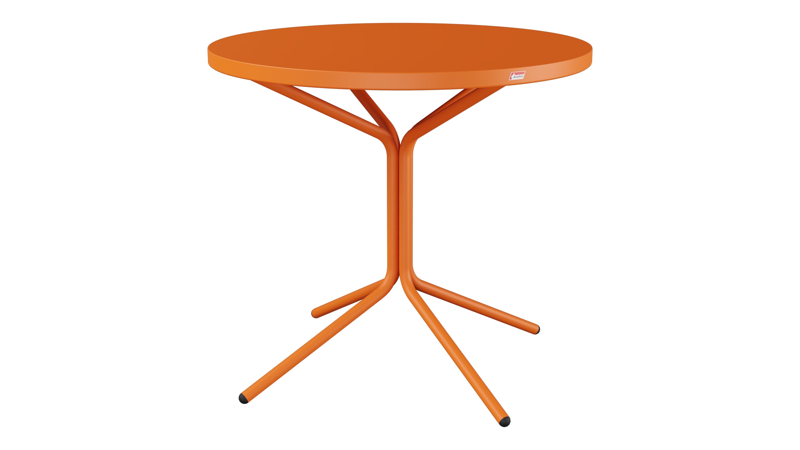 PIX Metall-Gartentisch ø80 / 72 in Orange präsentiert im Onlineshop von KAQTU Design AG. Gartentisch ist von Schaffner