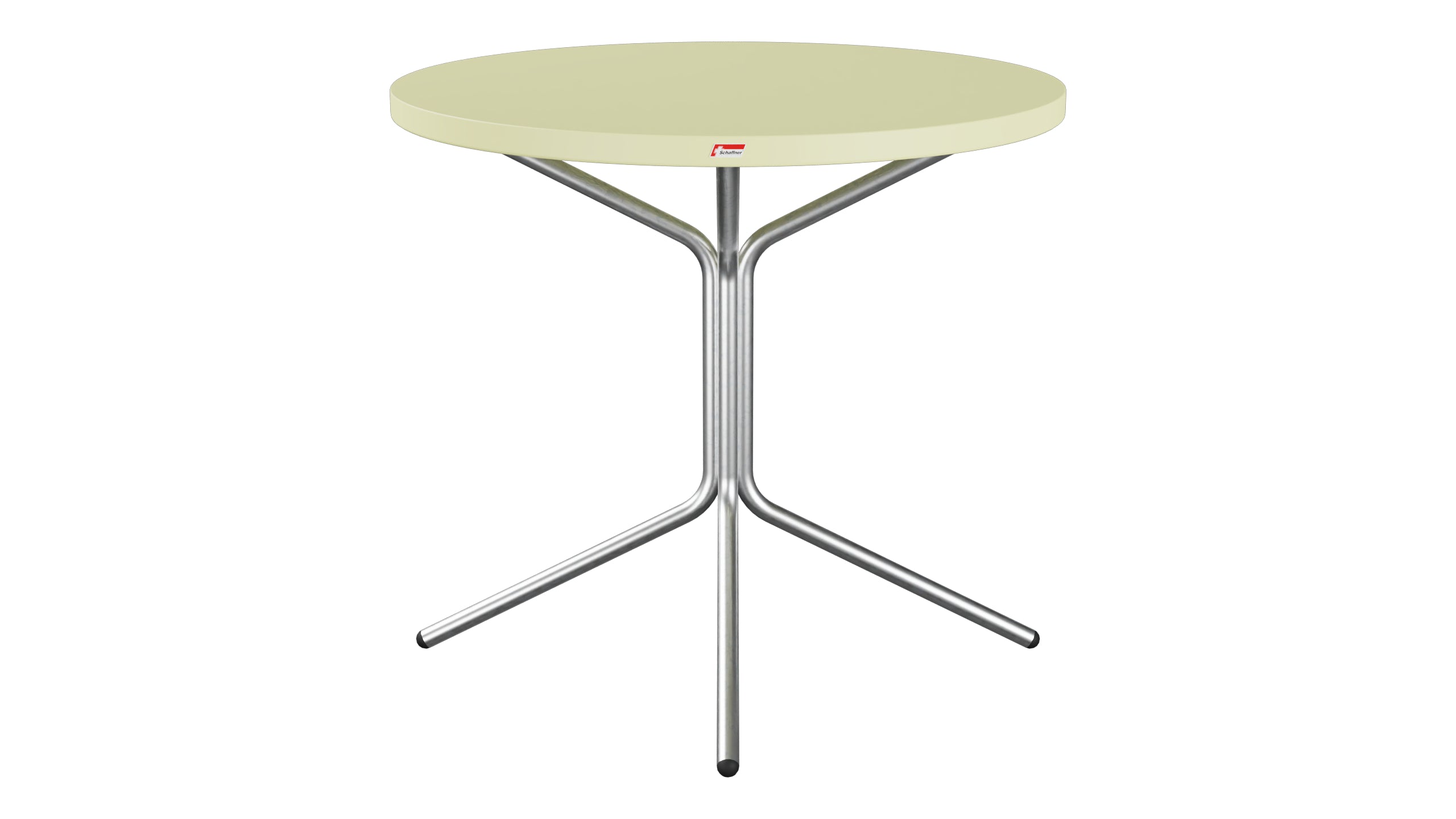 PIX Metall-Gartentisch ø80 / 72 in Buchsbaumgelb präsentiert im Onlineshop von KAQTU Design AG. Gartentisch ist von Schaffner