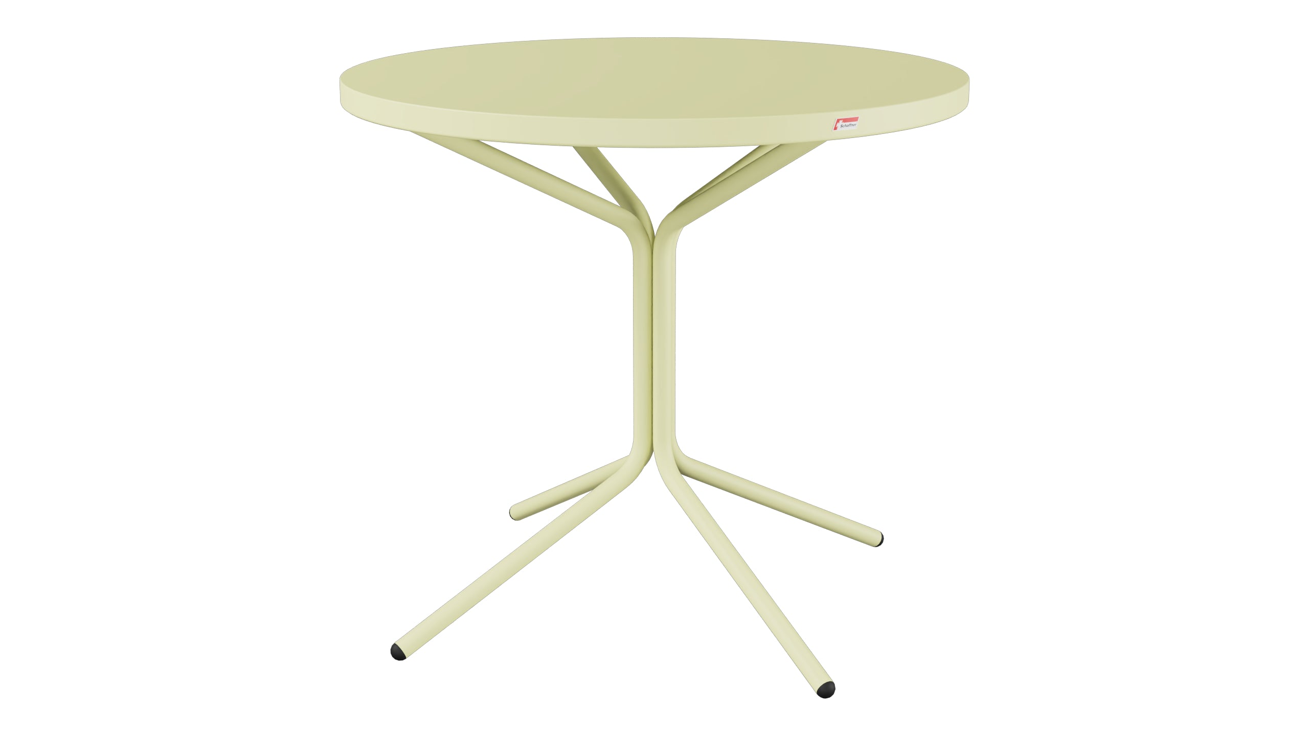 PIX Metall-Gartentisch ø80 / 72 in Buchsbaumgelb präsentiert im Onlineshop von KAQTU Design AG. Gartentisch ist von Schaffner